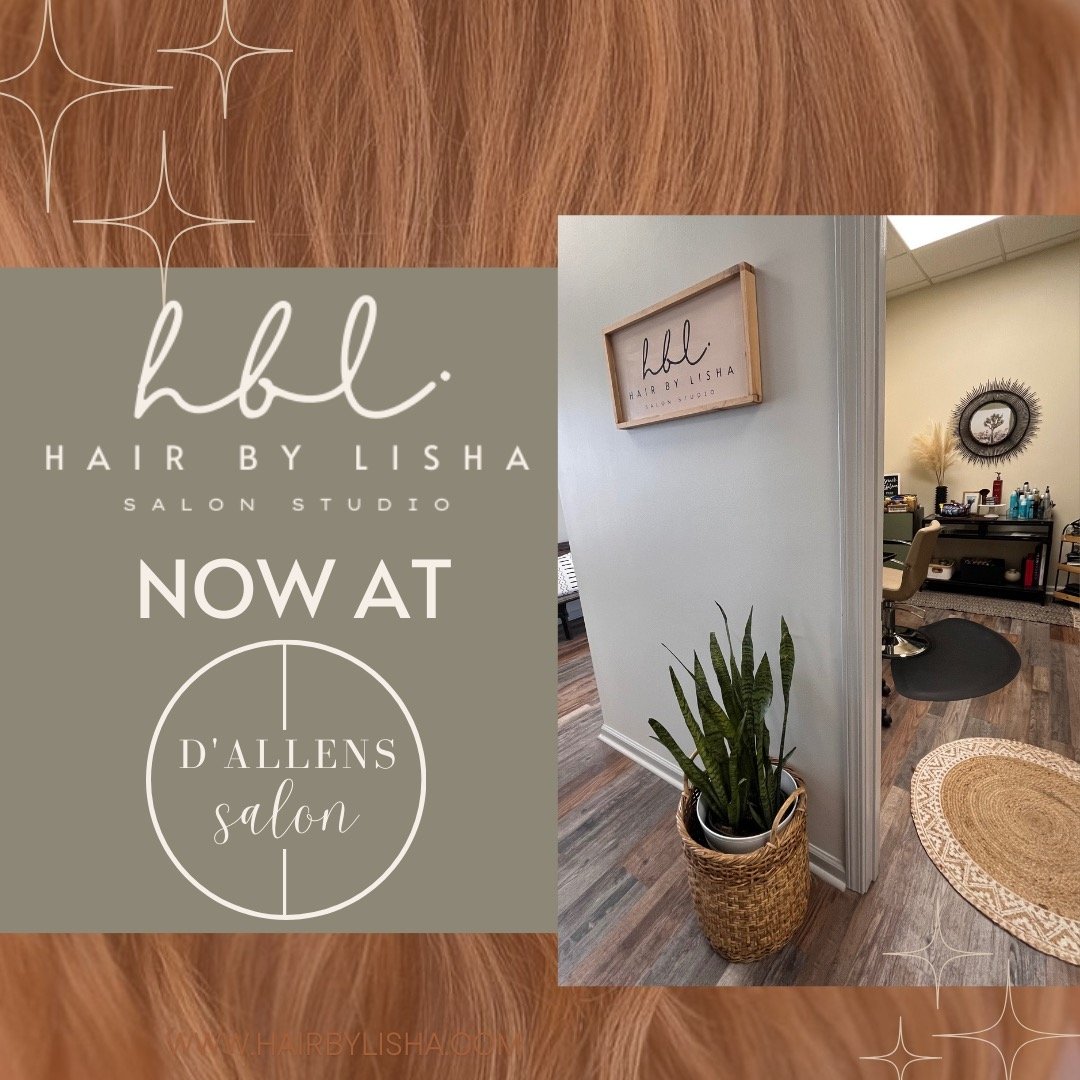📍Location Change ... I am thrilled to be welcomed into D'Allens salon, especially during their rebranding process! 😃 I will be in a private suite, which means that you will be receiving personalized attention while still enjoying all the amenities 