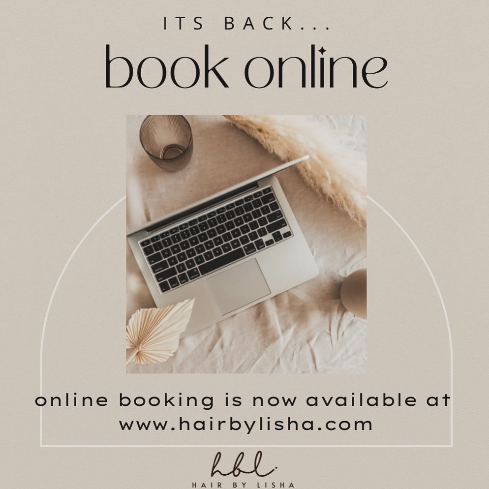 Online Booking is back in action! And with more availability 😎 #columbusga #columbusgahairstylist