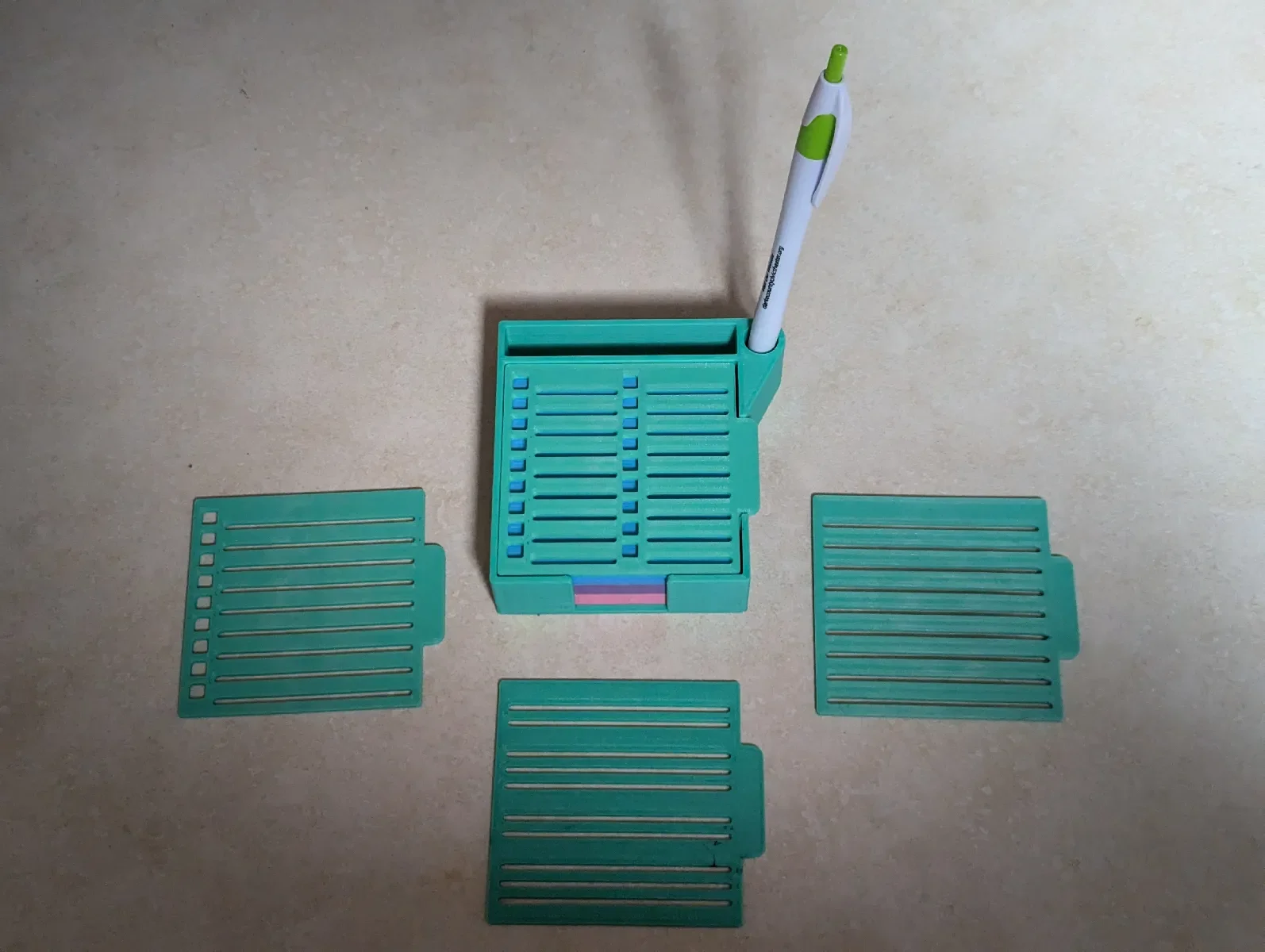 Sticky Note Holder with Stencils