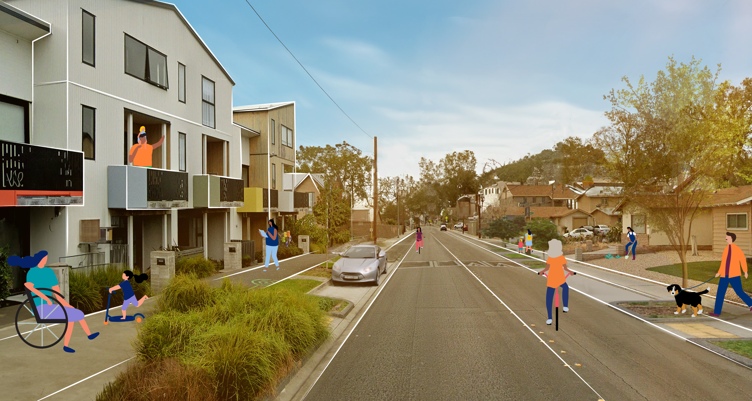 Conceptual rendering of gentle density within local neighborhoods.