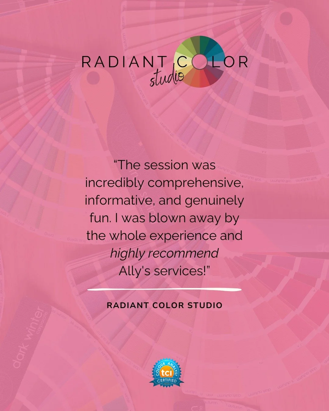 &ldquo;My mom and I had such a great experience! The session was incredibly comprehensive, informative, and genuinely fun. Ally made us feel completely comfortable throughout the process, and we never felt rushed - everything was thoughtful and thoro