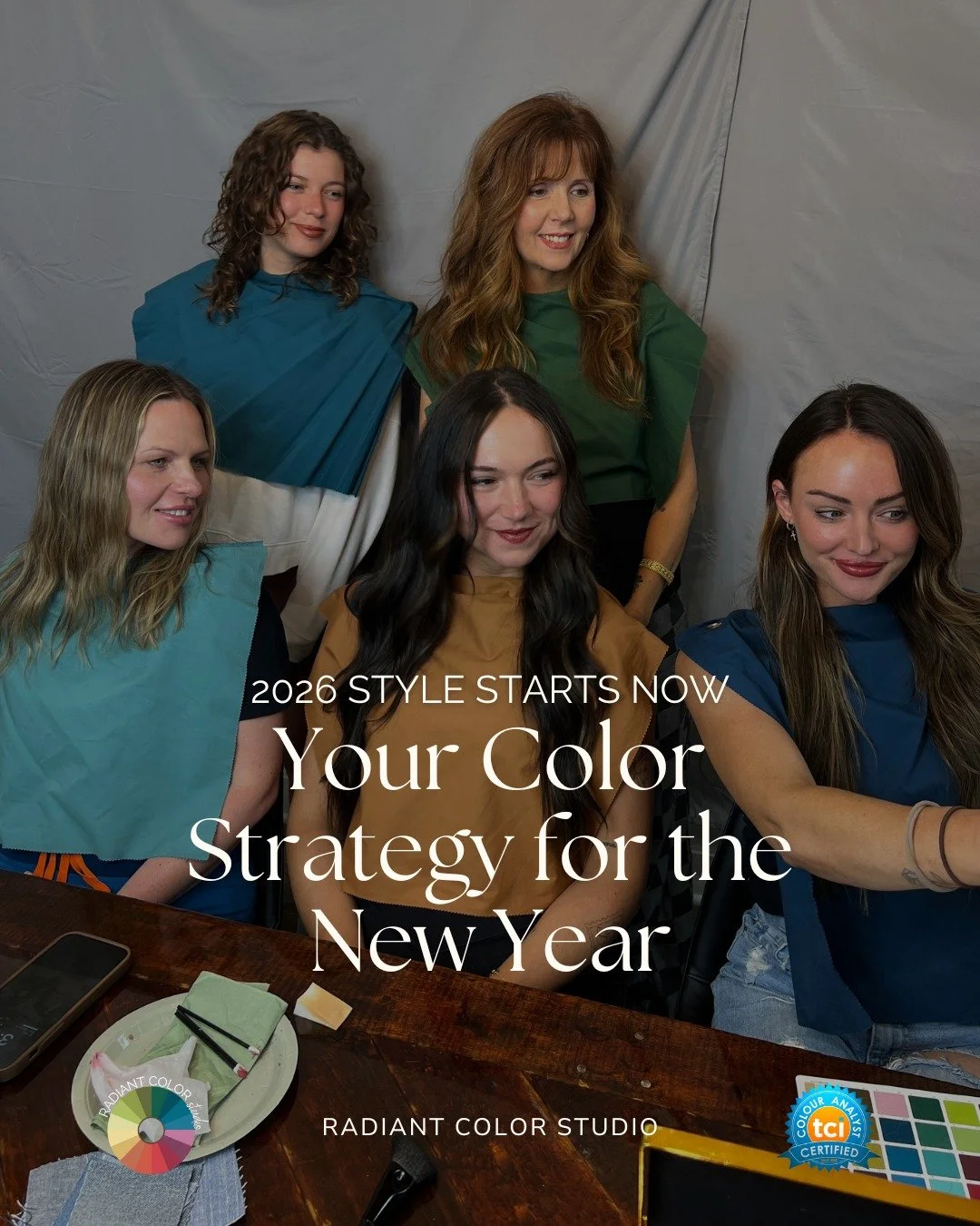 Imagine opening your closet in January and knowing everything inside works for you.

✔ the right depth
✔ the right undertone
✔ the right clarity

A personal color palette:
- eliminates purchasing mistakes
- makes getting dressed effortless
- saves mo