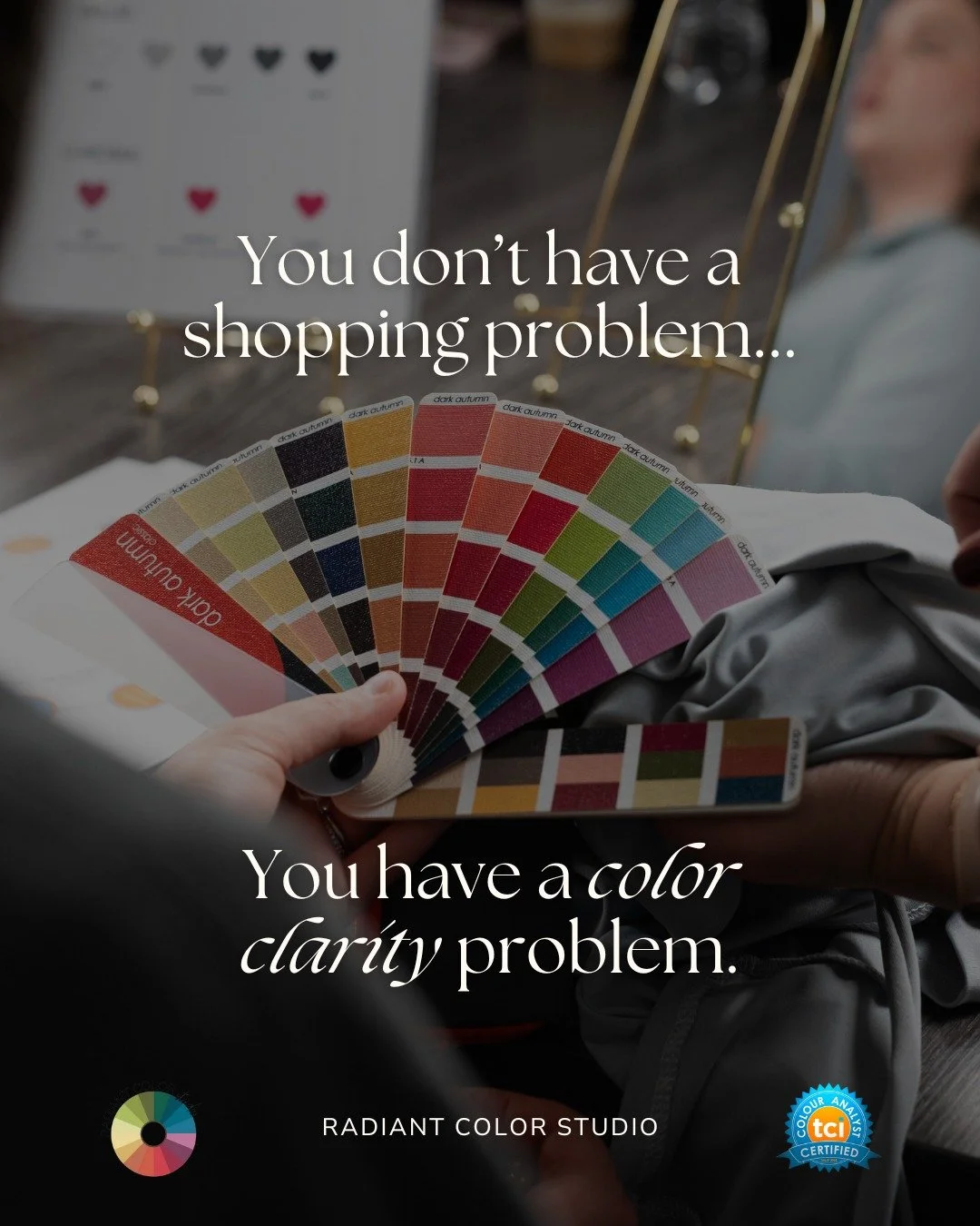 Most closets fail because:
- The colors don&rsquo;t mix
- The tones fight each other
- Nothing feels cohesive

When everything is in your palette, your wardrobe starts working for you.

This year, spend less and love what you own more.

If your close