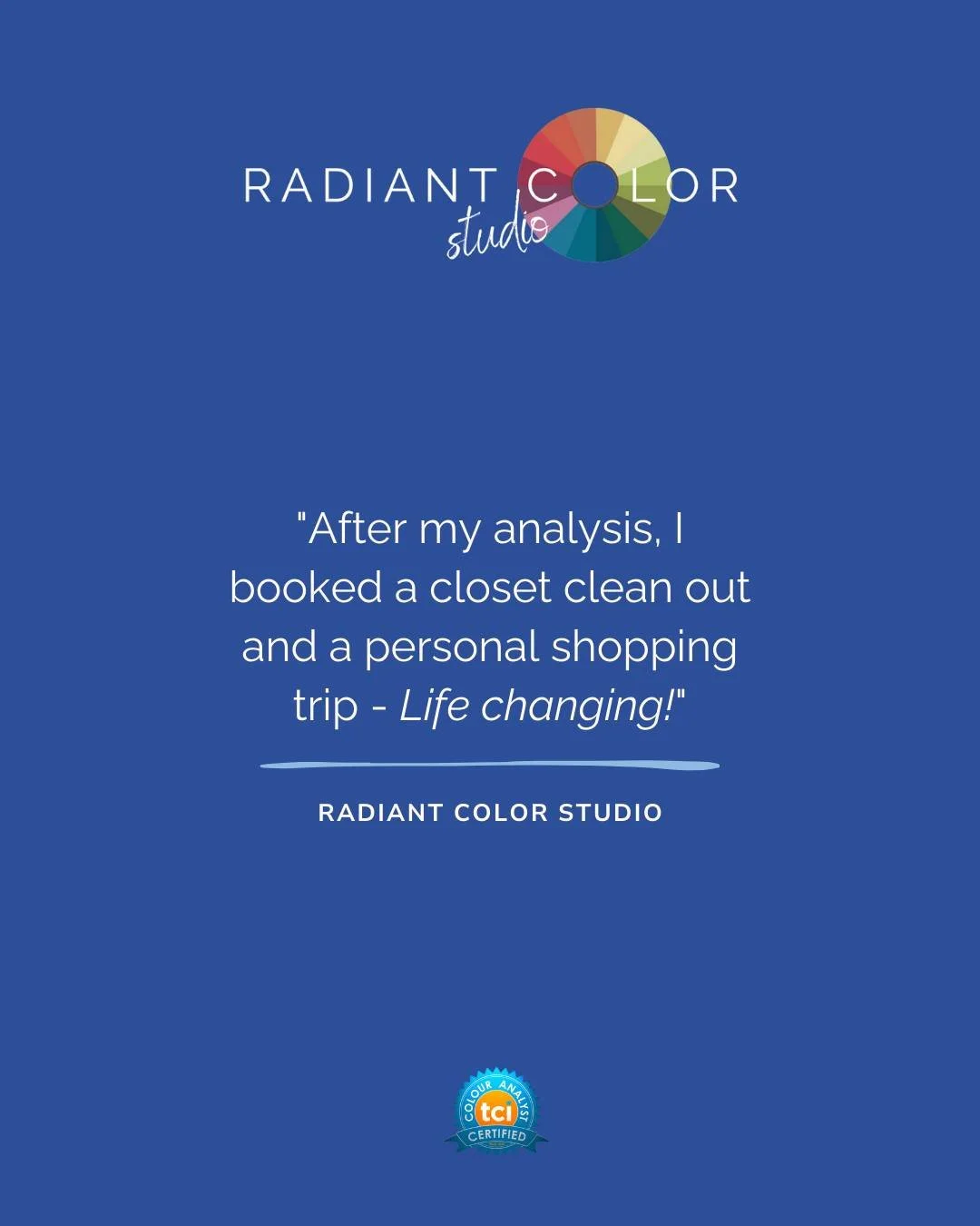 "After my analysis, I booked a closet clean out and a personal shopping trip - Life changing! Ally helped me create a priority list of next purchases based on what is currently in my closet and what events I have coming up!" - Claire Y.

Th