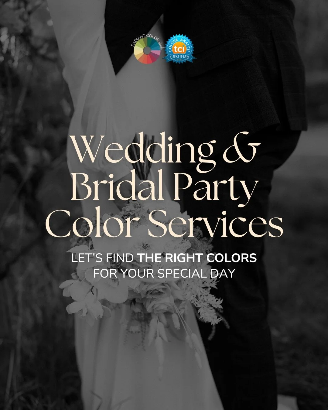 This is why color analysis isn't just for your everyday wardrobe.

It's one of the most powerful things you can do before your wedding day. 💒

Here's what's included in our bridal package:

💍 4-person color analysis (i.e. Bride, Groom, Mother, Maid