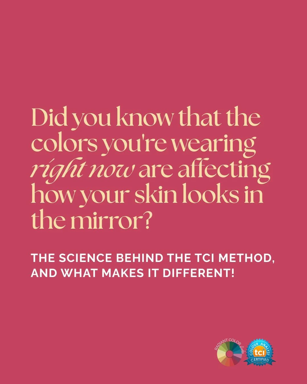 Ever wonder why you wear a grey top and we cover your hair at your color analysis session?

Here's the science behind it. 🧪✨

True color analysis is all about reading YOUR SKIN.

Your undertones, your natural coloring, the way light interacts with y