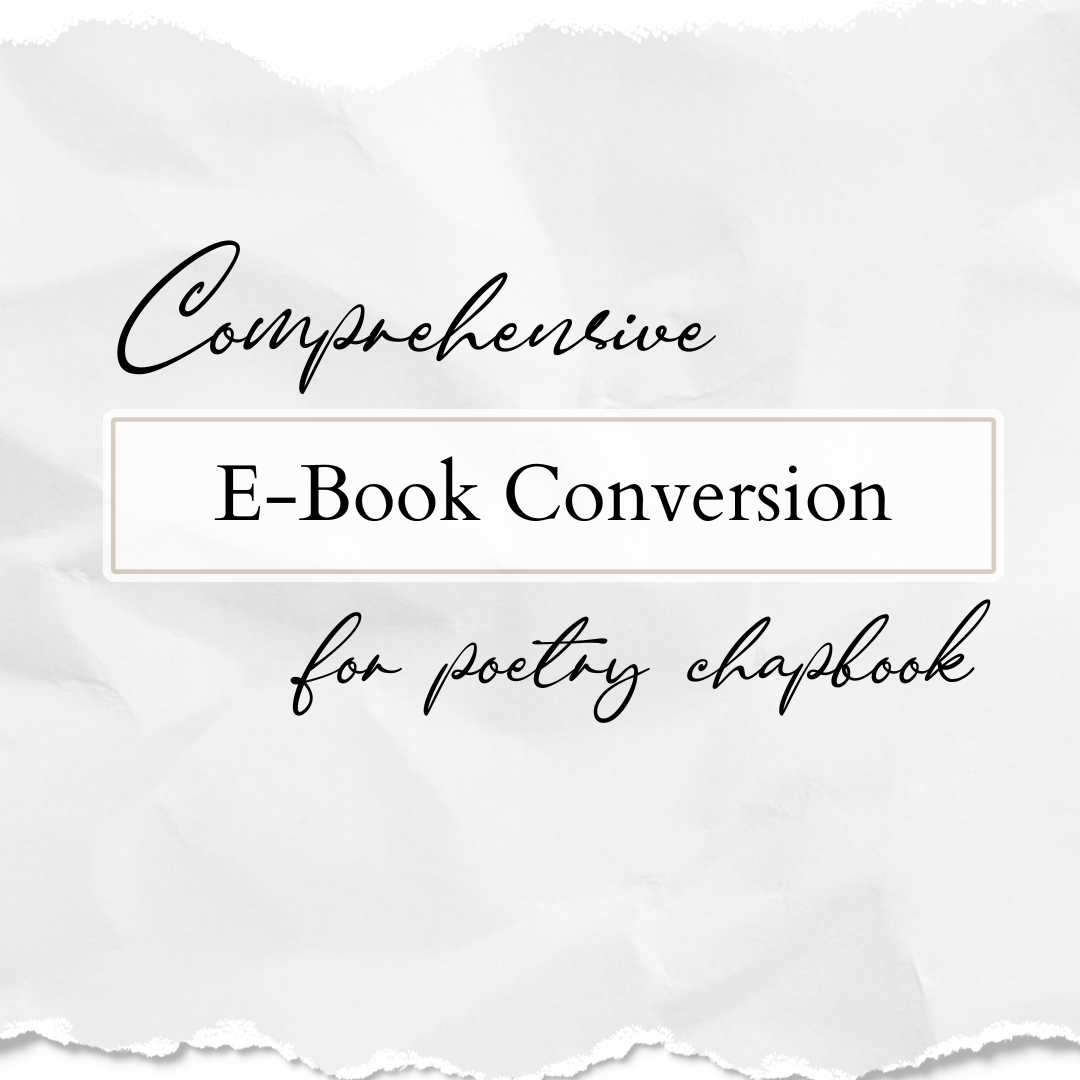 Comprehensive eBook Conversion for Poetry Chapbook (Up to 50 Poems)