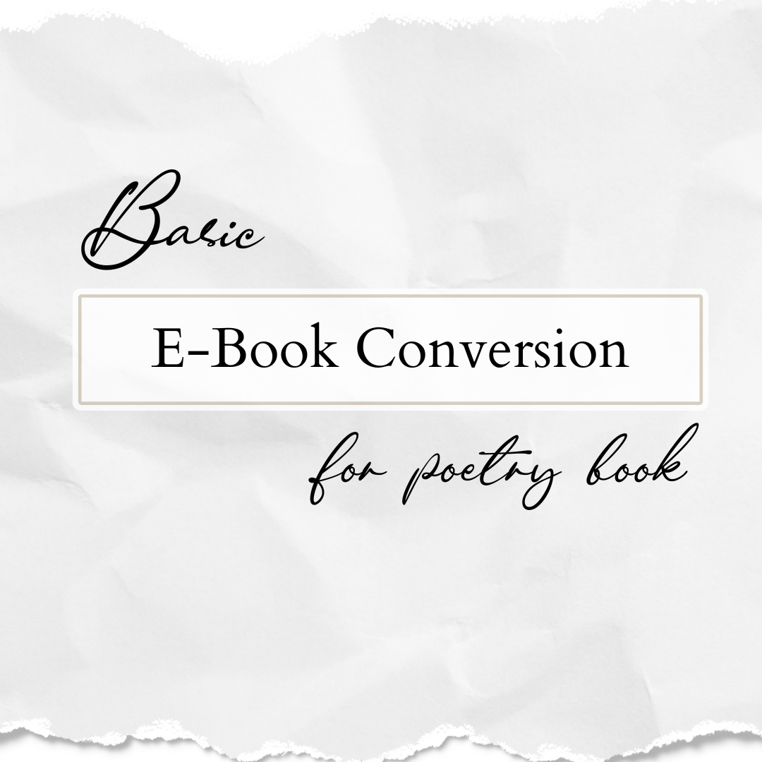Basic eBook Conversion for Full-Length Poetry Book (51-200 poems)