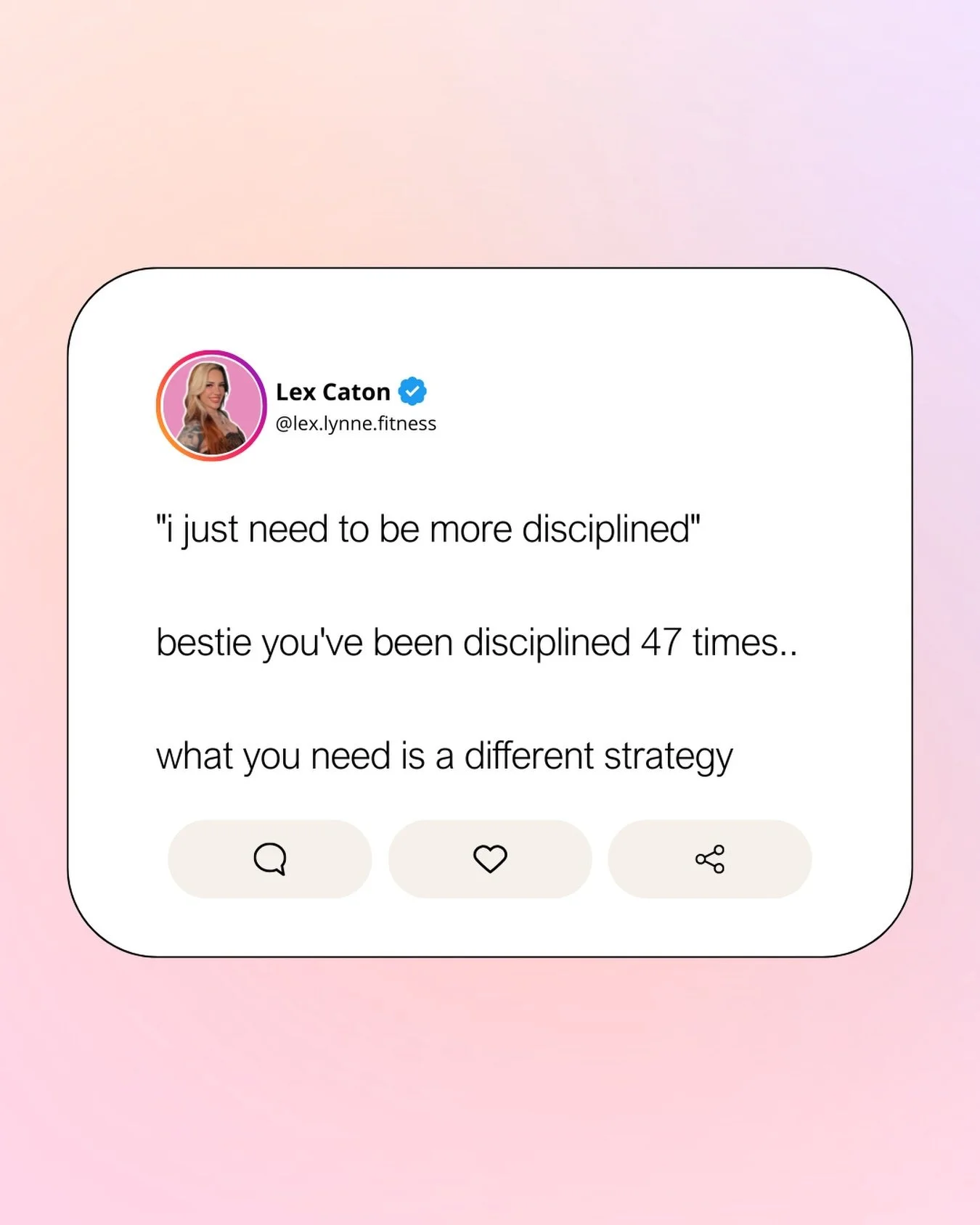 You&rsquo;ve tracked every bite. Woken up early. Said no to literally everything fun!!

And you&rsquo;re STILL back at square one?!

That&rsquo;s not a discipline problem. That&rsquo;s a ✨strategy✨ problem.

The women I work with aren&rsquo;t lazy, t
