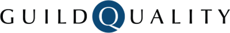 Dark background with the words 'GUILD QUALITY' and a blue circular logo in the center.
