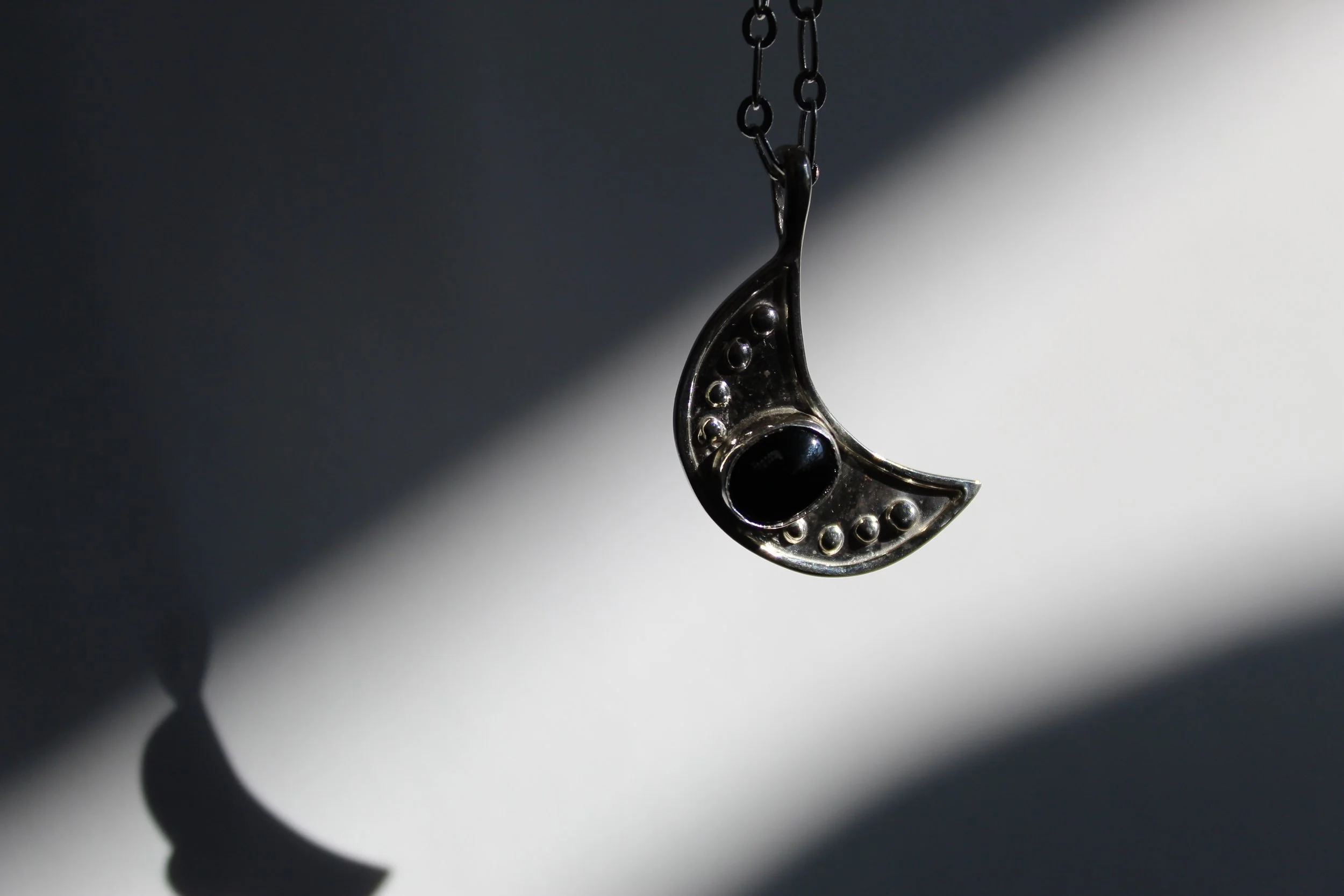 Onyx Moon Pendant (One of a Kind)