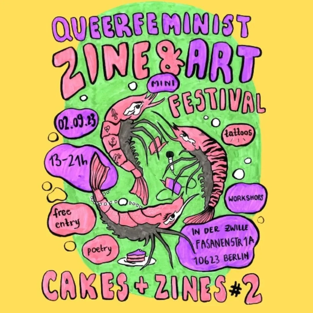 Hi everyone, I will be selling my zines &amp; postcards at @cakesnzines Queerfeminist Zine &amp; Art Festival *this* Saturday, September 2nd from 1pm ✂️🍰🥰 

To mark the occasion, I&rsquo;ll be sharing a new zine of mine, &ldquo;improvised kitchen&r