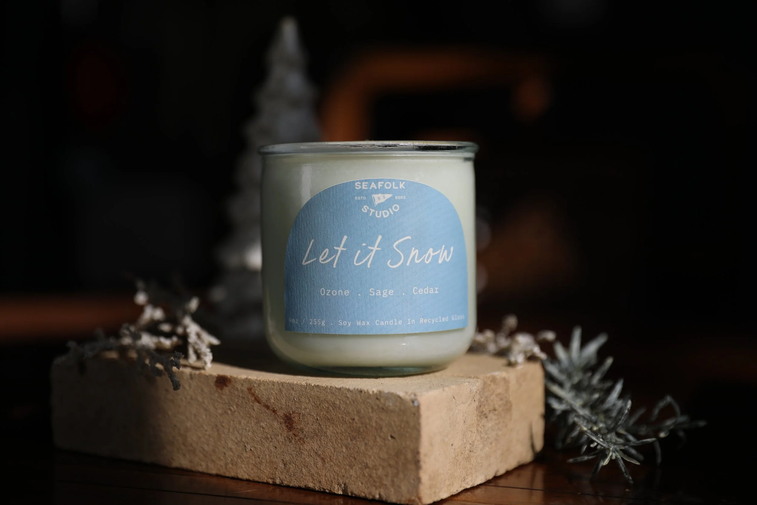 Let it Snow Candle