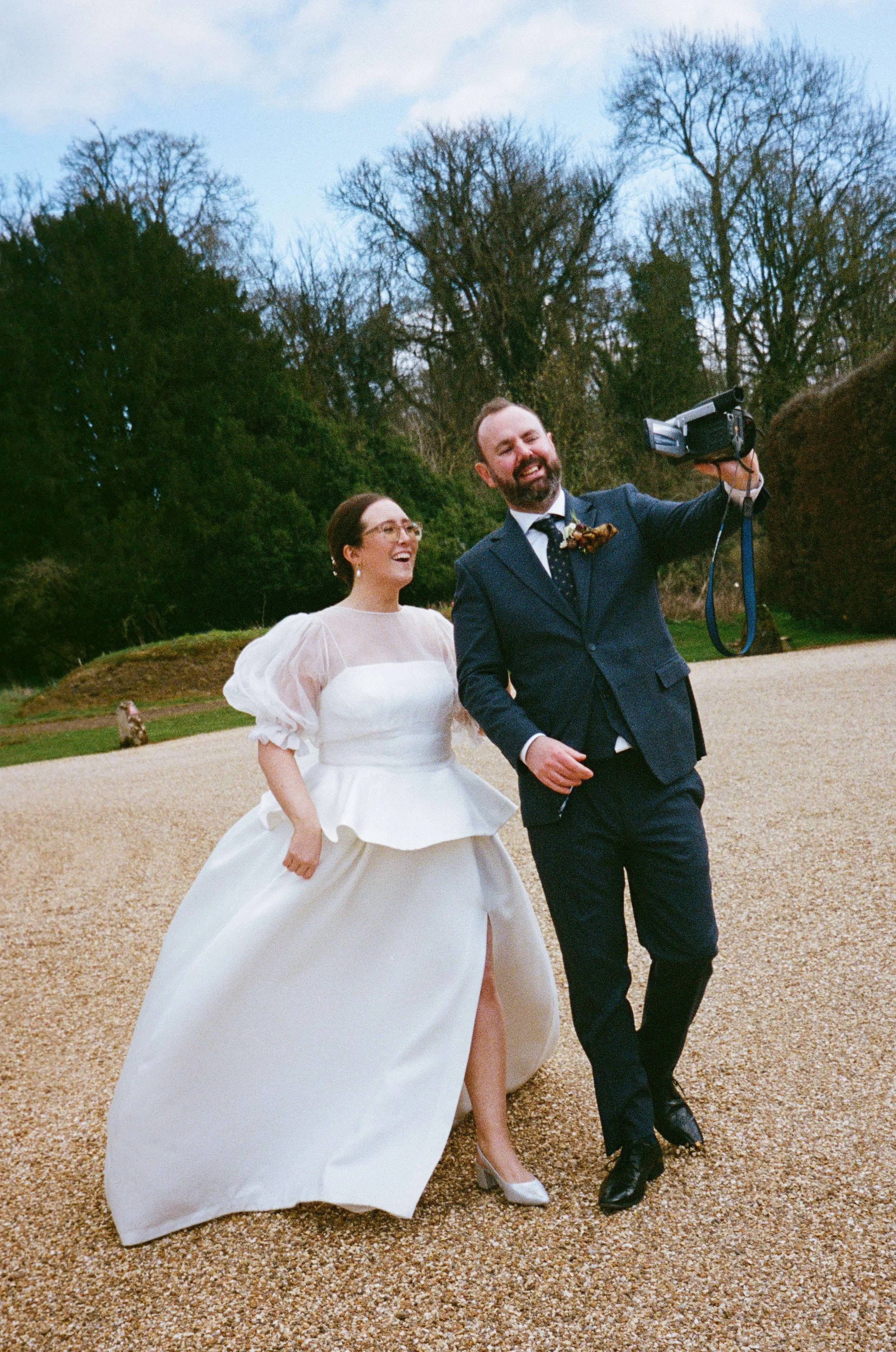 Charlotte wearing Orla, Dahlia + Emmie