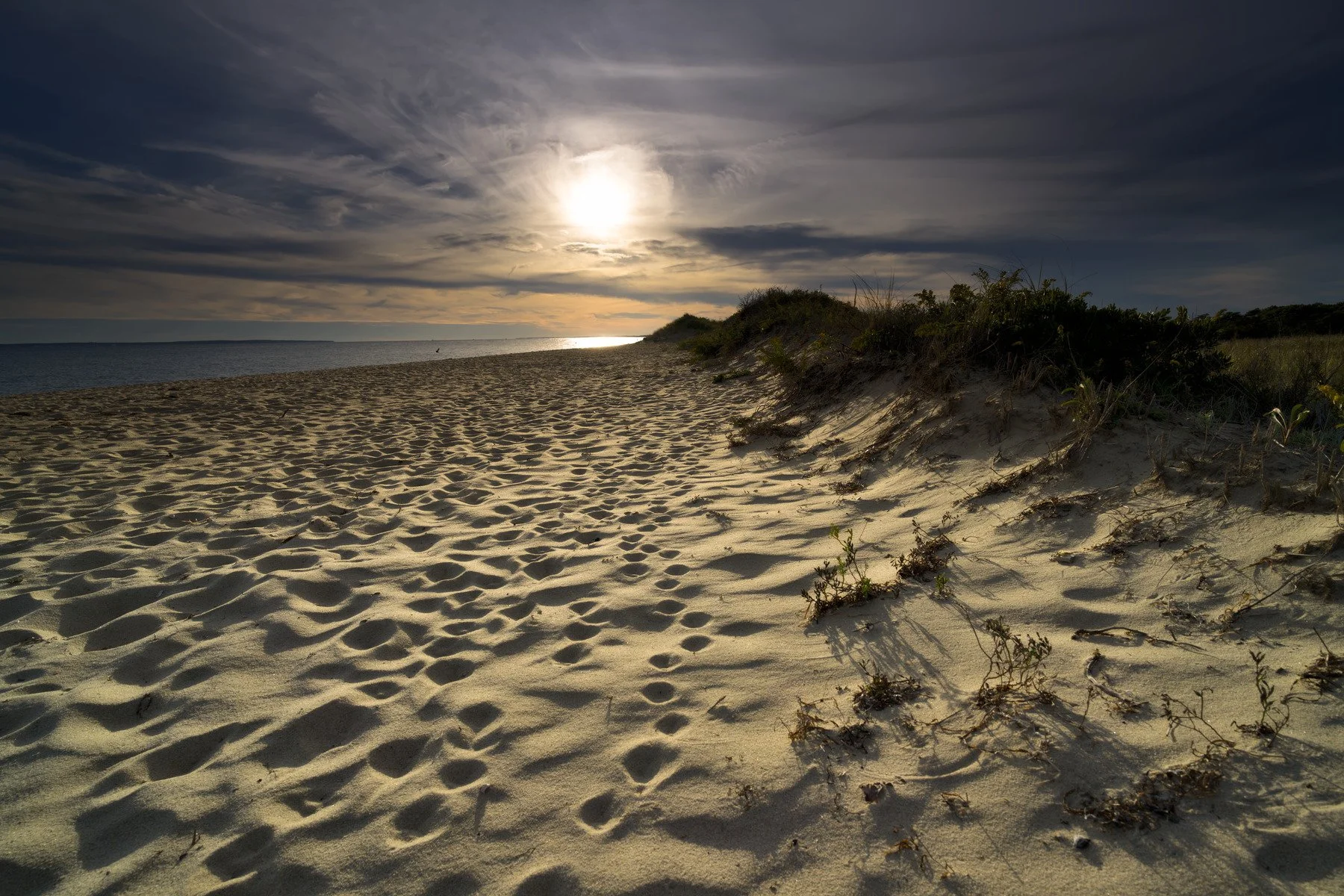 dusk over cape cod metal print