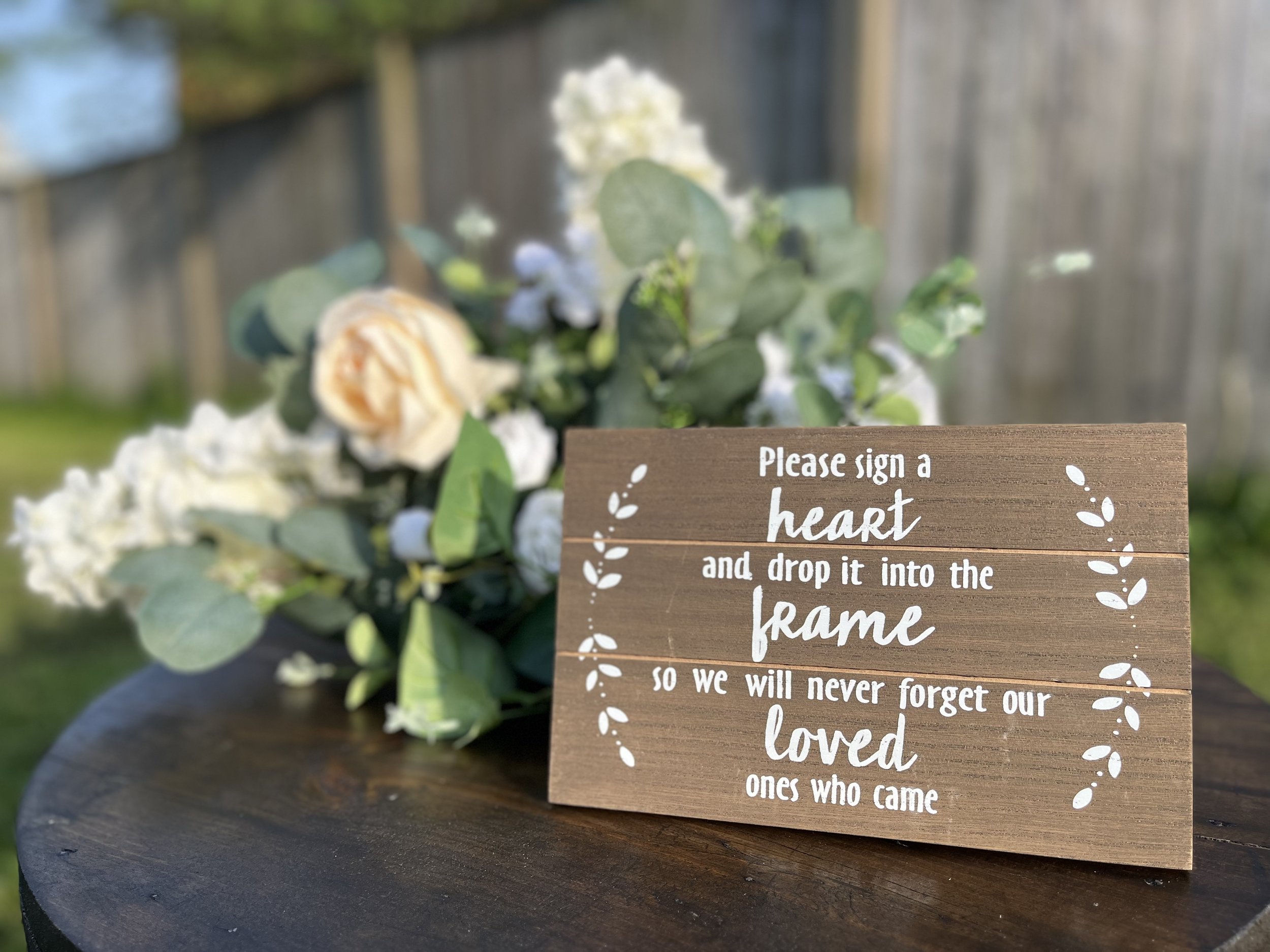 Please Sign A Heart - Wooden
