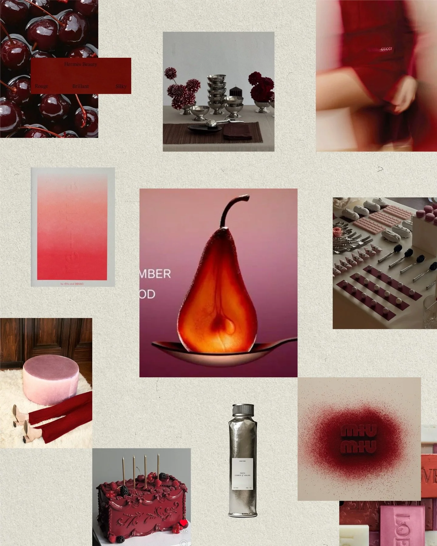 Mood lately 🍒 Concept board for a new project coming soon(ish). 

Images pulled from Pinterest 📍 
____

#eventbranding #eventdesign #fashionevent #editorialdesign #weddingstationerydesign #eventstationery #luxurystationery #modernstationery #custom