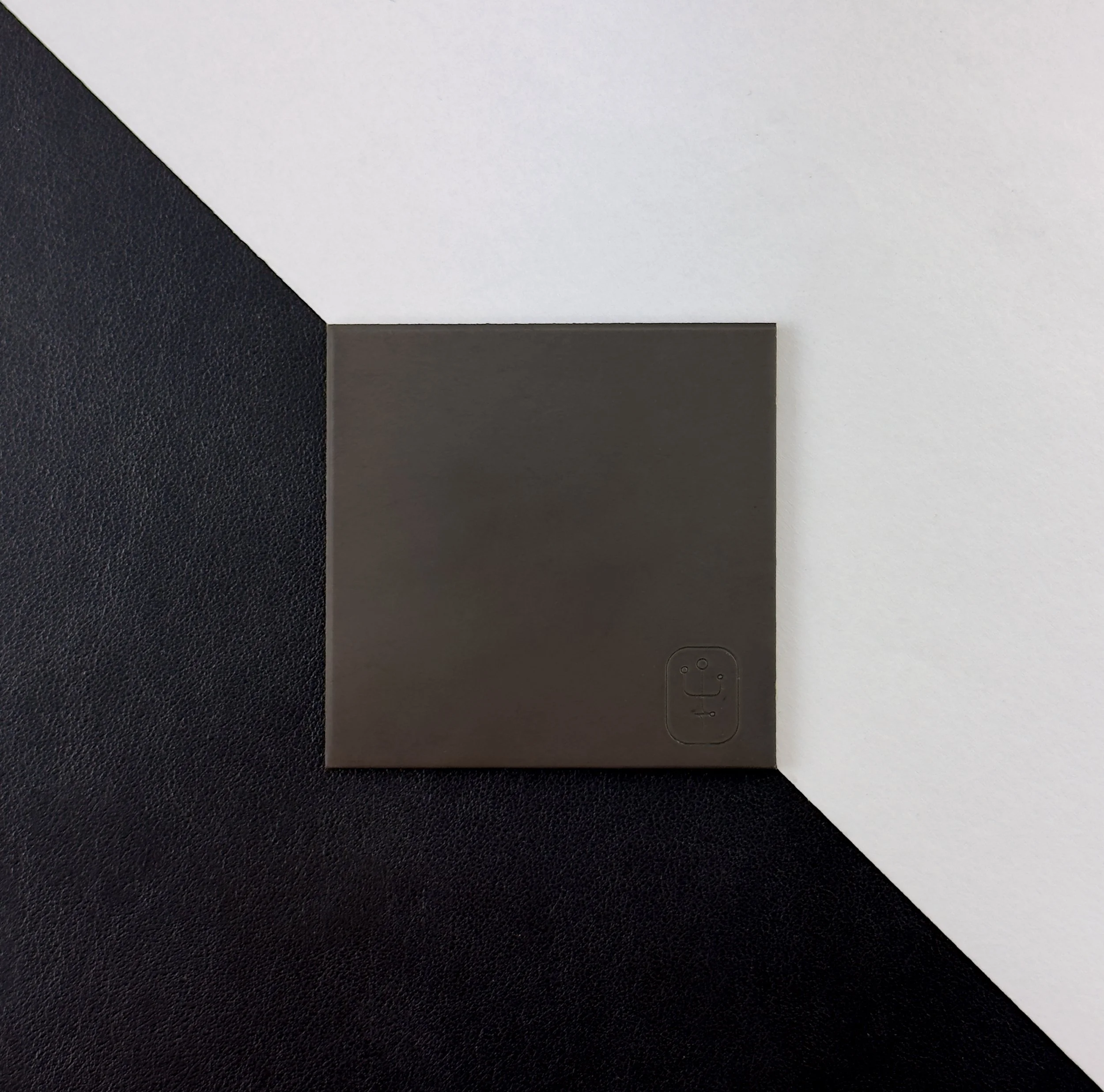 Blackened Brass metal sample by Neptune Glassworks.