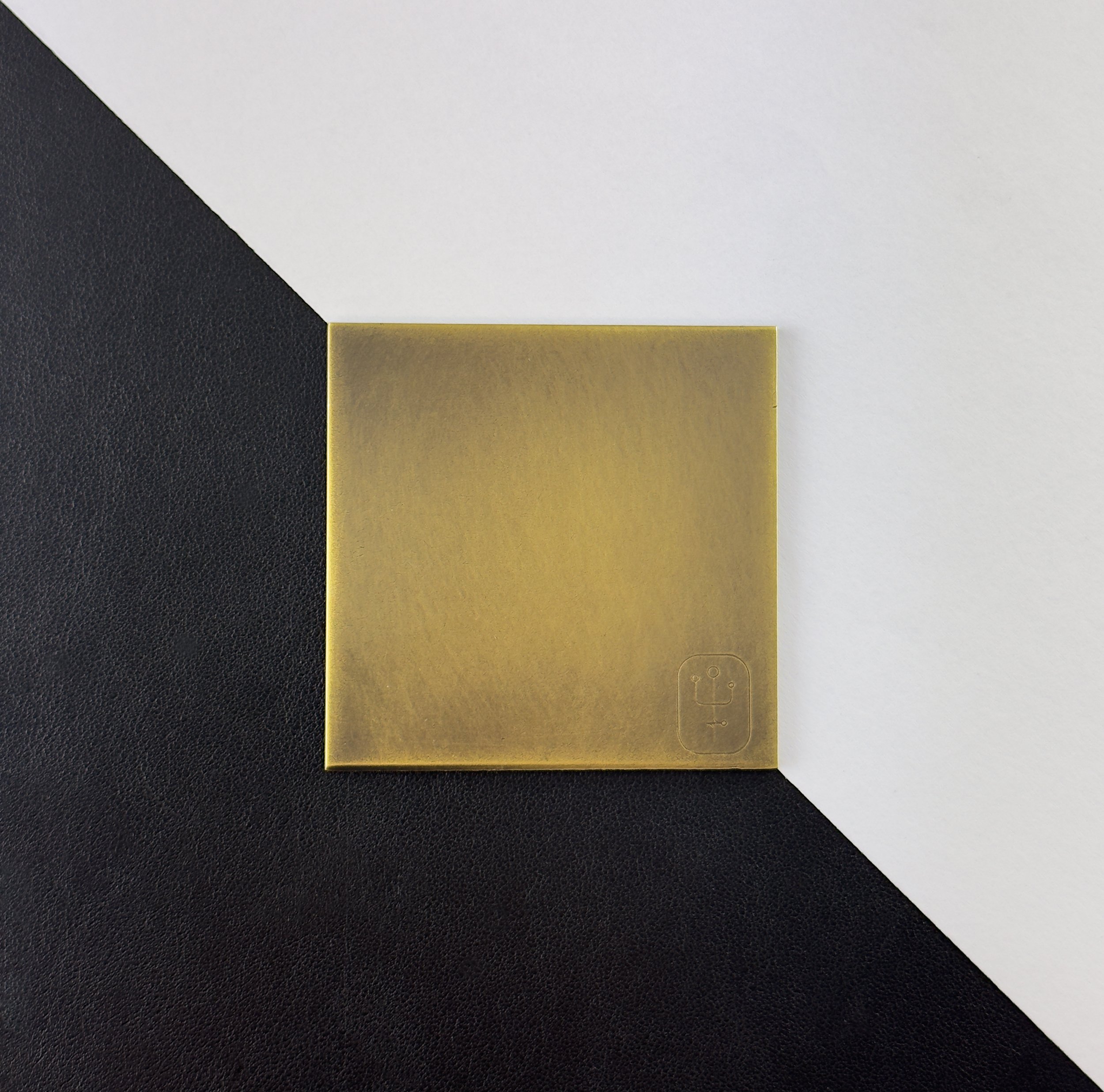 Aged Brass metal sample by Neptune Glassworks.