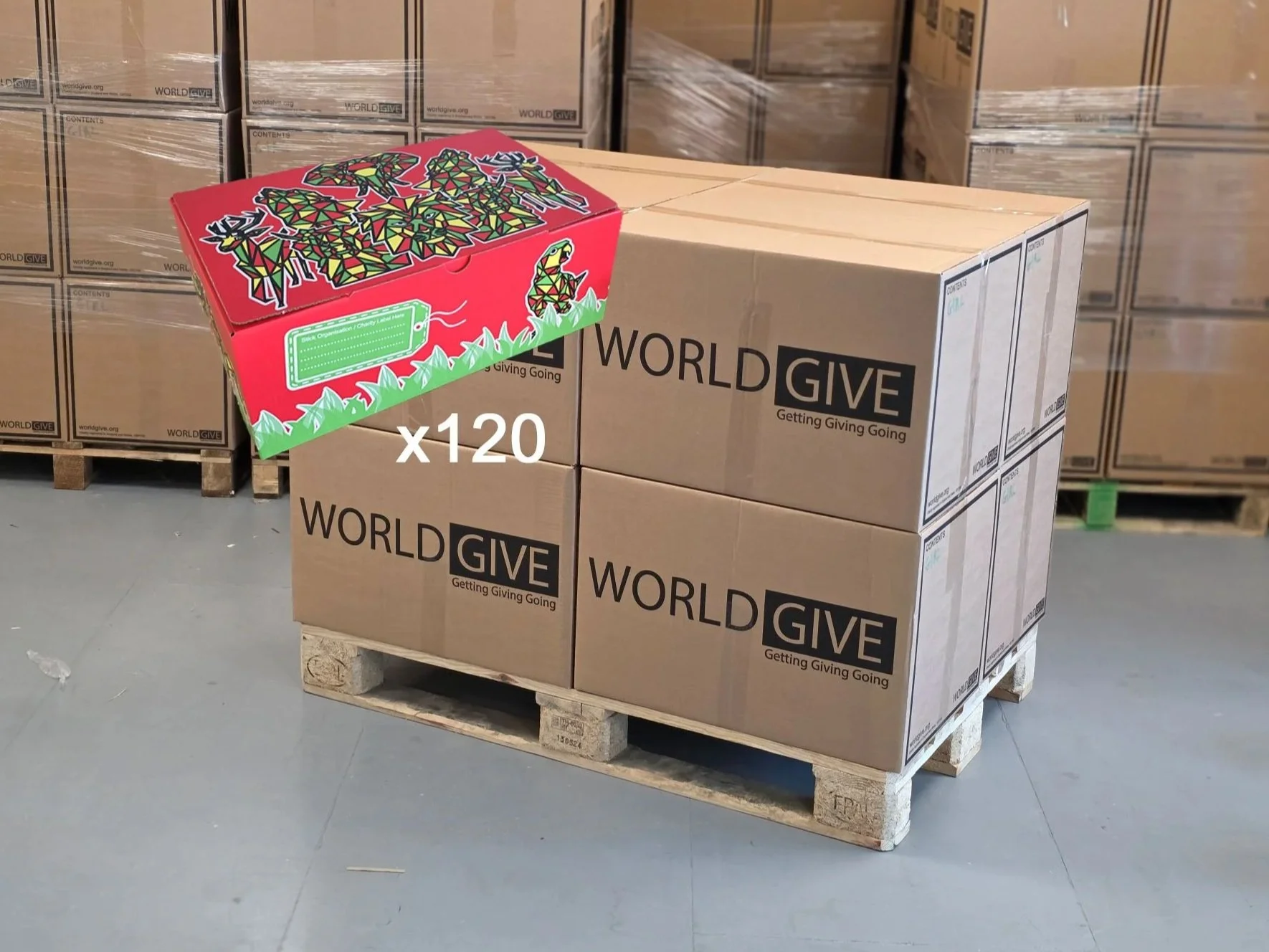 120 Gift Box Kit on a Pallet