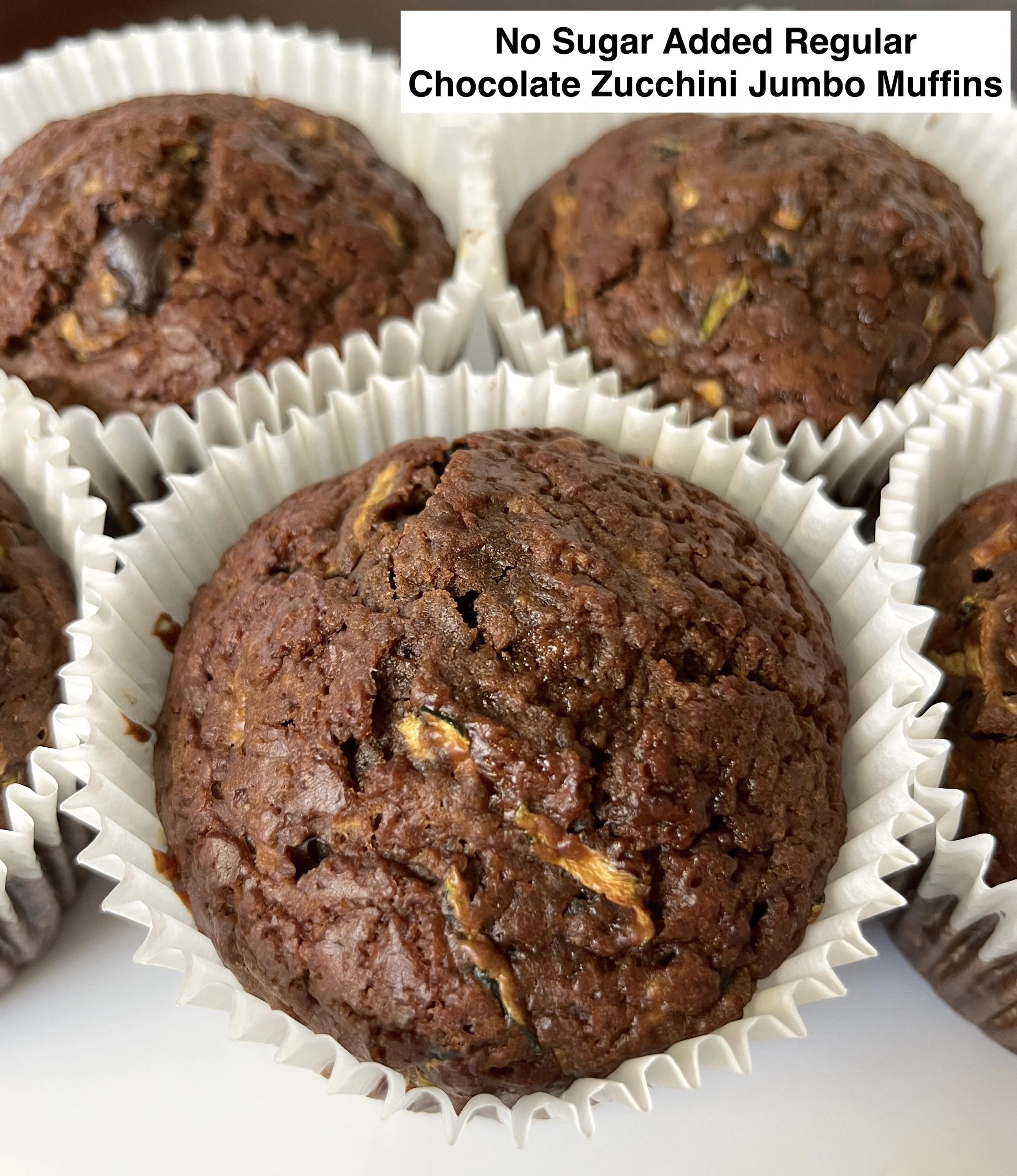 Chocolate Zucchini Jumbo Muffins