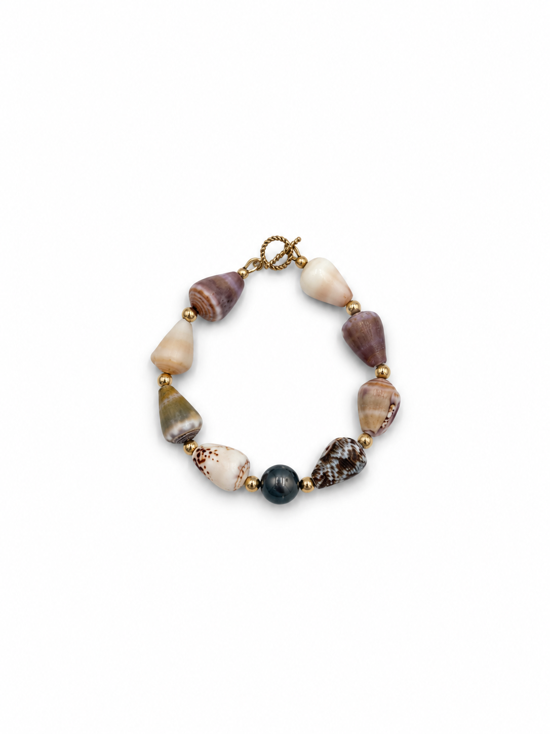 Lani Bracelet — Tahitian Pearl + Mixed Cones (S/M)