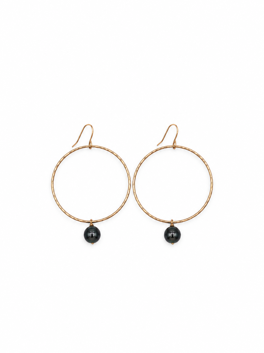 Tahitian Pearl Hoop Earrings