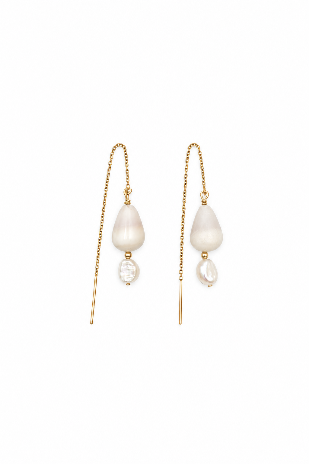 Mini Shell Threaders — Tumbles Cones + White Keshi
