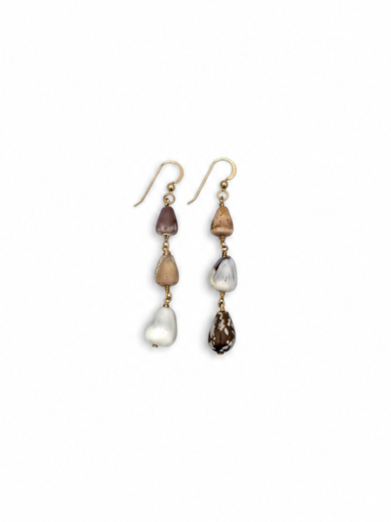 Triple Shell Earrings