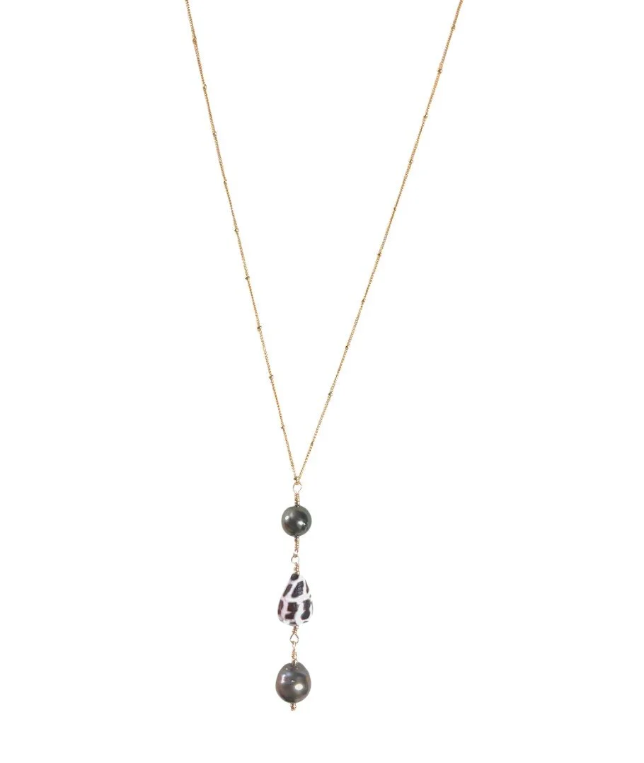 Hebrew Pearl Drop Necklace