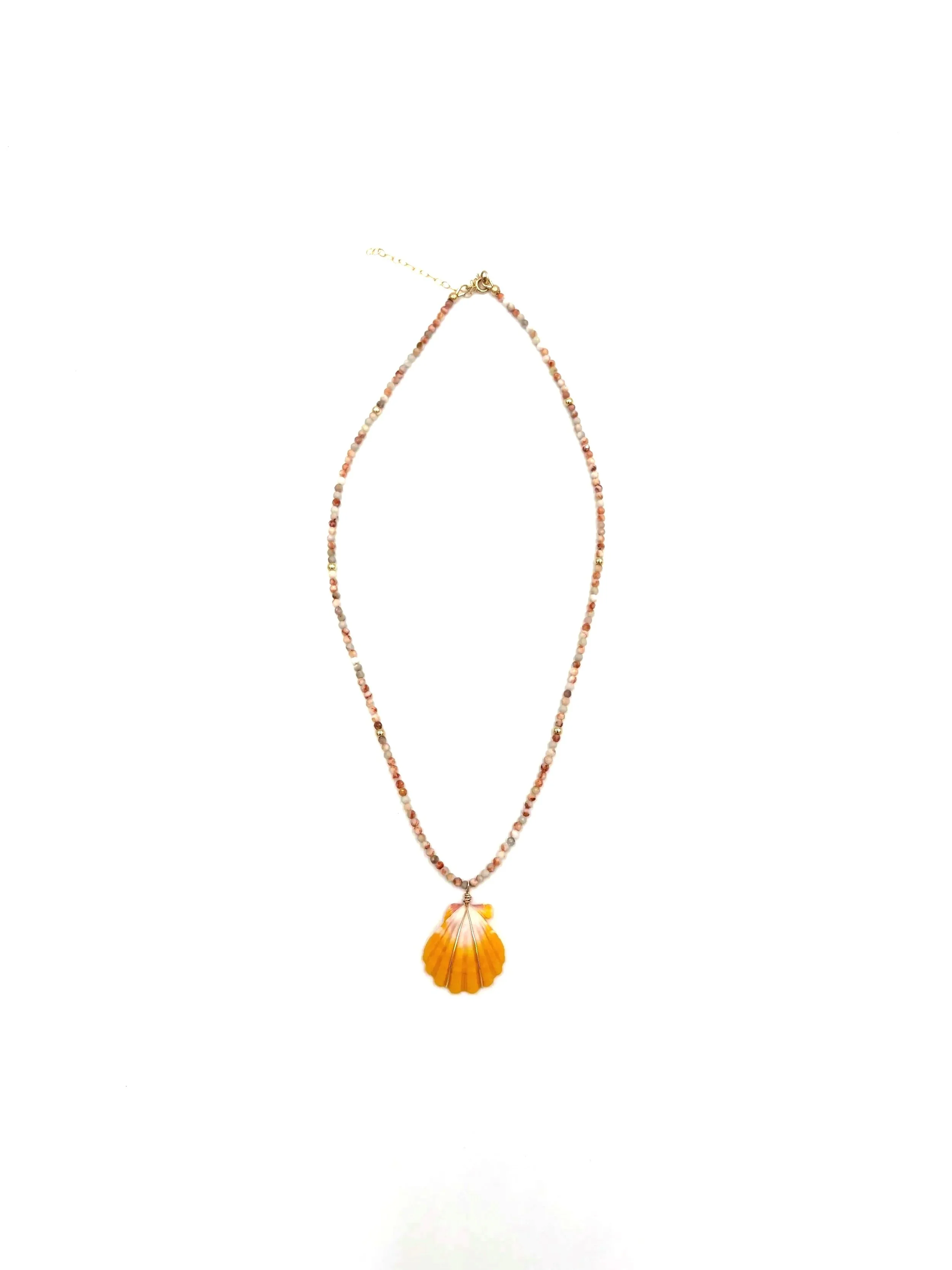Sunrise Shell & Jasper Necklace
