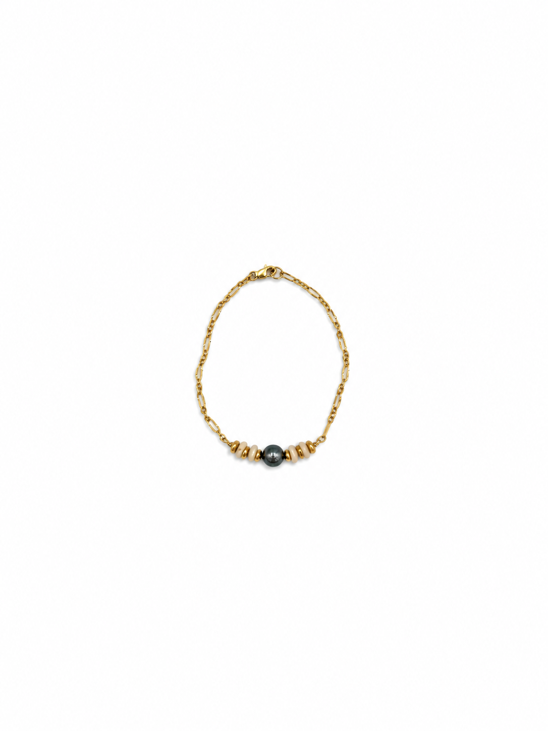 Leilani Bracelet — Tahitian Pearl + Pukas