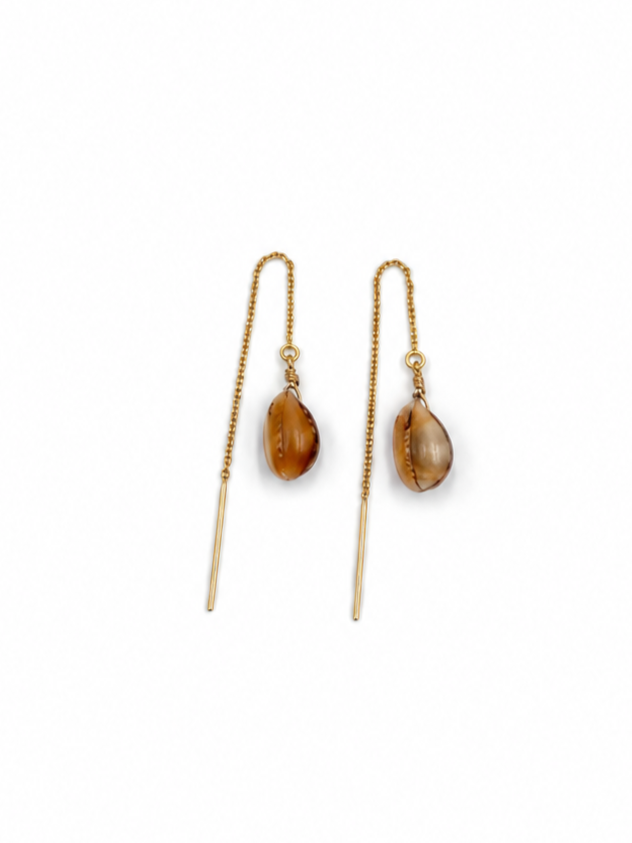 Mini Shell Threaders — Purple Honey Cowries