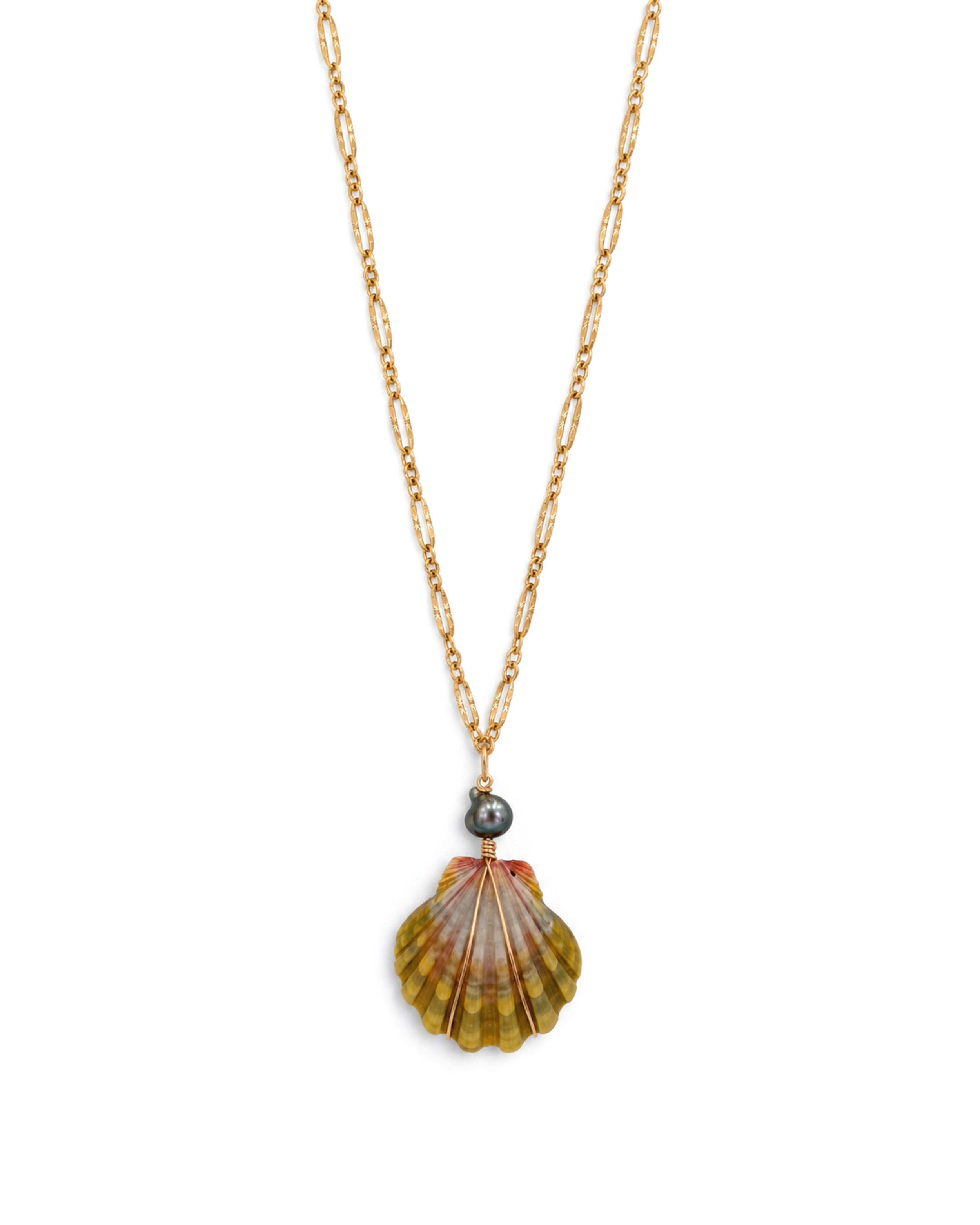 Moonrise + Tahitian Keshi Necklace