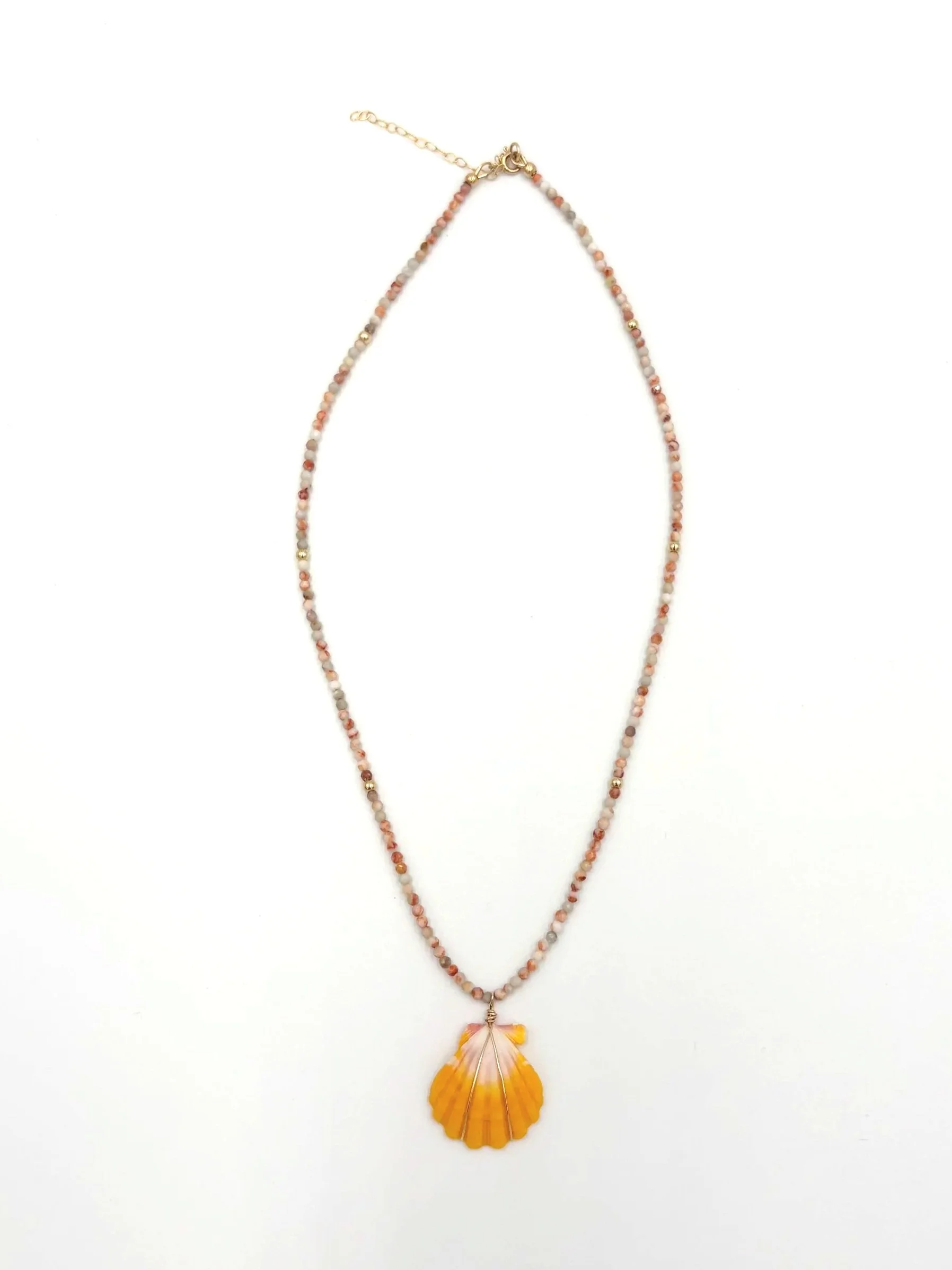 Sunrise Shell & Jasper Necklace