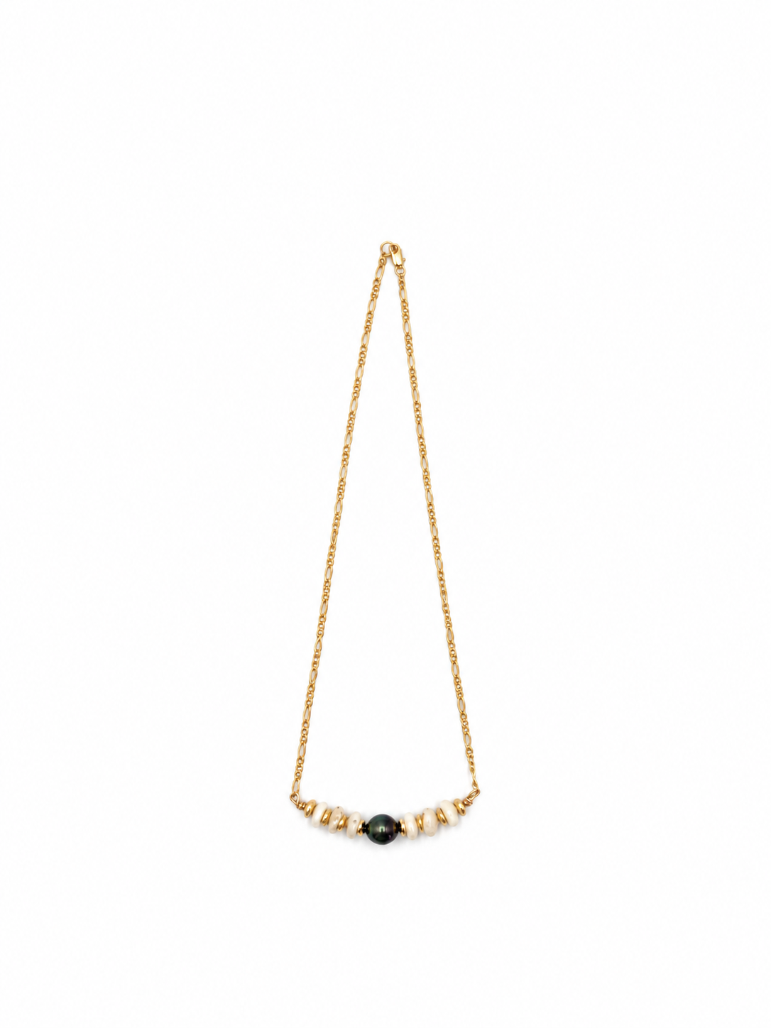 Leilani Necklace — Tahitian Pearl + Pukas