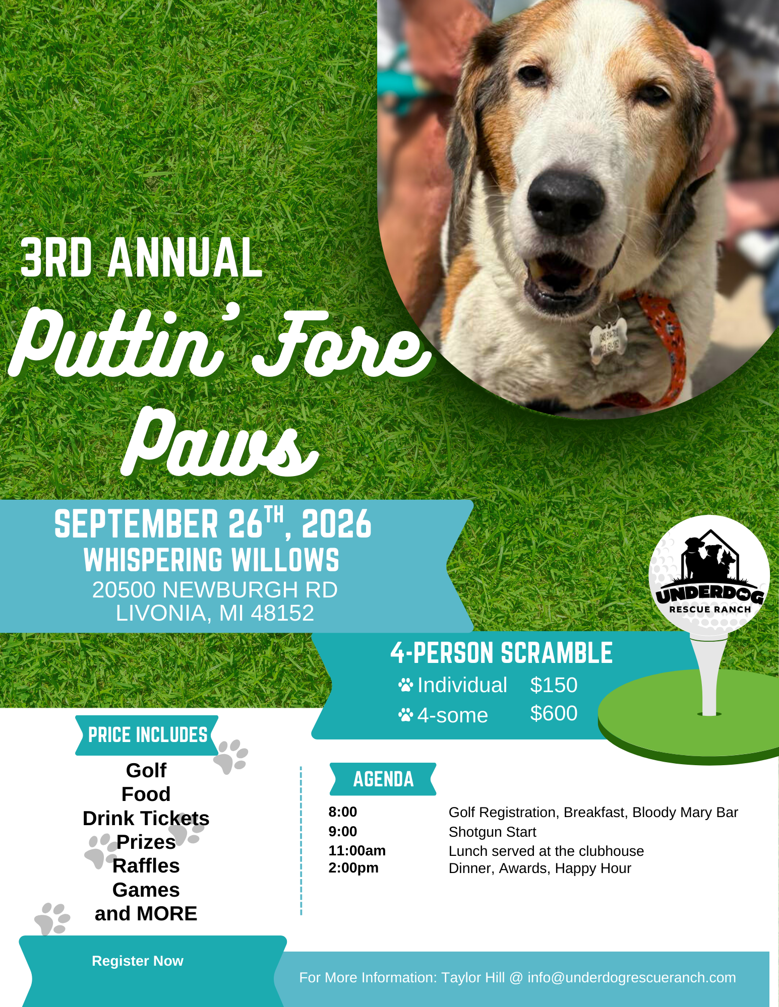 3rd Annual Puttin' Fore Paws Golf Outing