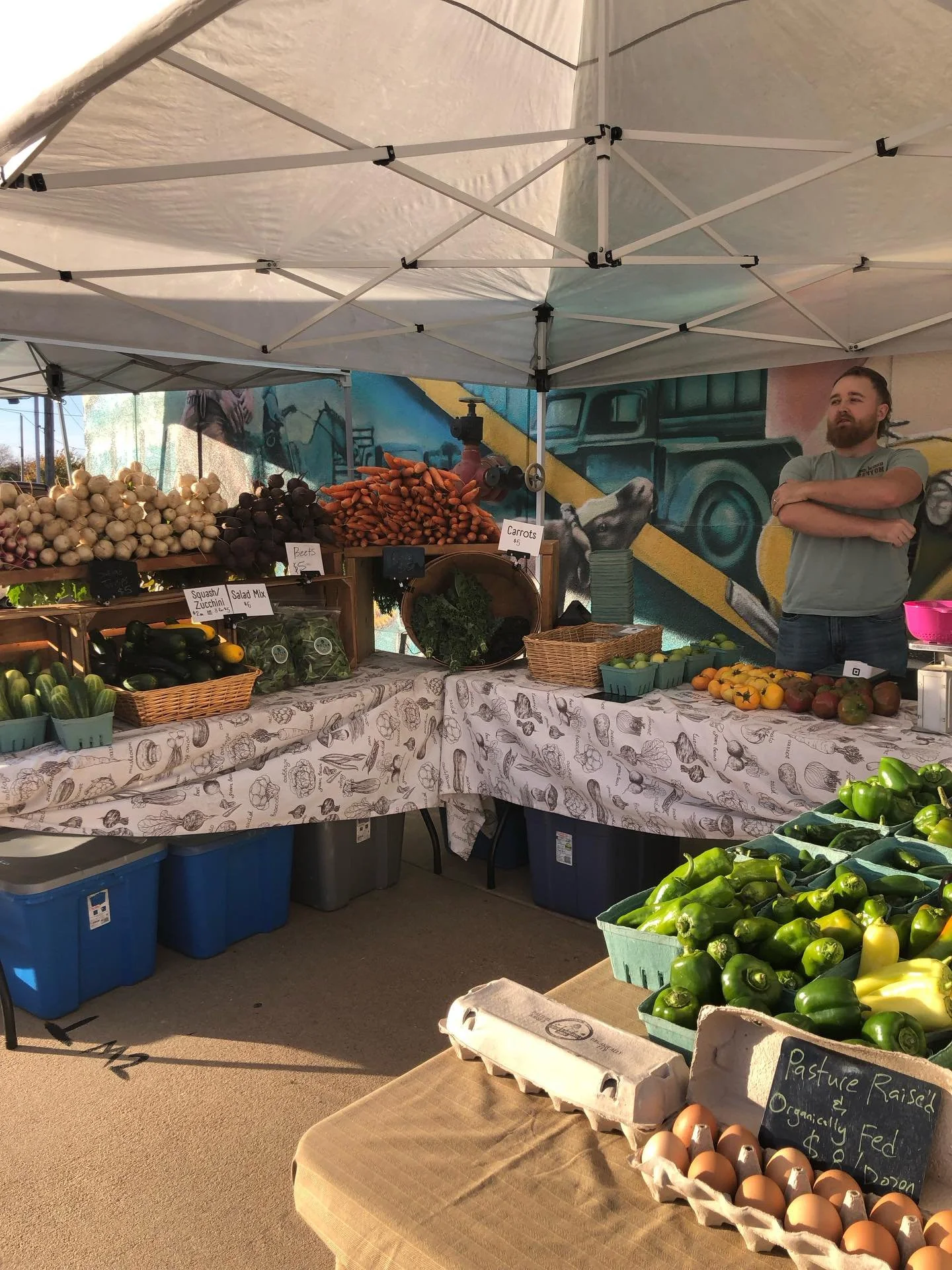 Back at the Holiday Market this evening from 4 - 8!

Here&rsquo;s what I&rsquo;m trucking with me today - carrots, beets, radish, turnips, salad mix, kale, the last of the peppers &amp; cucumbers, microgreens, a few tomatoes &amp; eggs. 

Hope to see