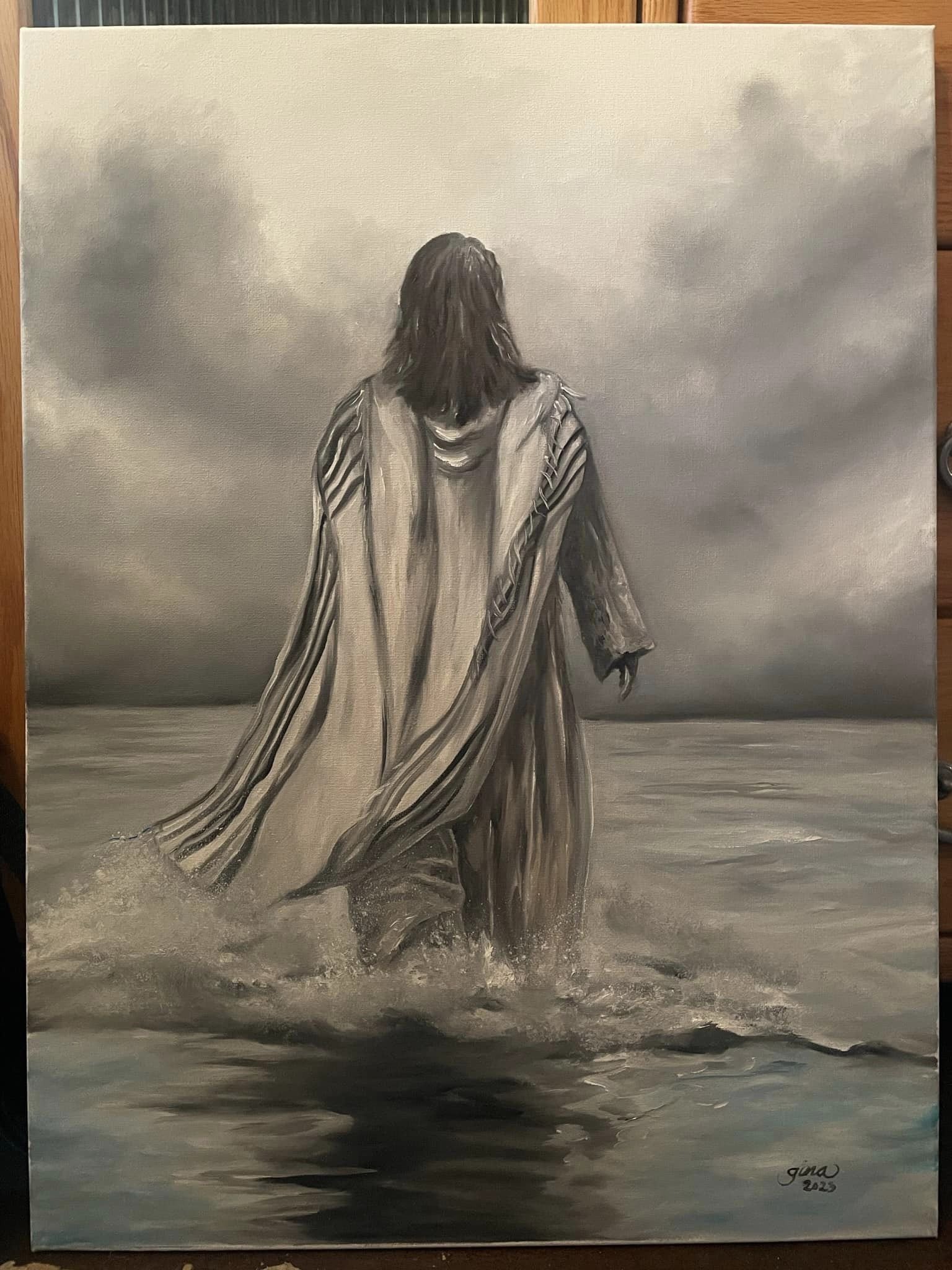 Yashua walks on water