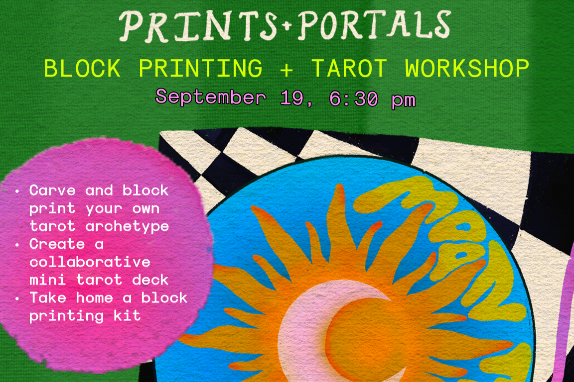 Prints + Portals: Block Printing + Tarot Workshop