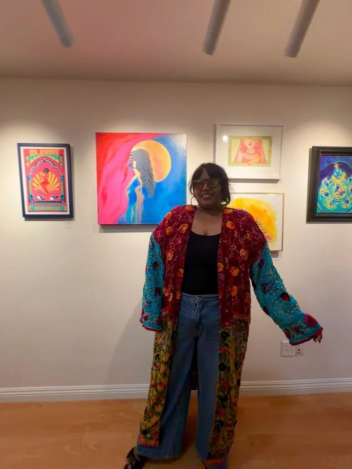 Such an honor to be a part of @sava.collective Presents: Sanjay Patel and Friends opening at @gallerynucleus this past weekend. Thank you to all who made it out! My Inner Kali series finally got to make her official debut in public. The show I&rsquo;