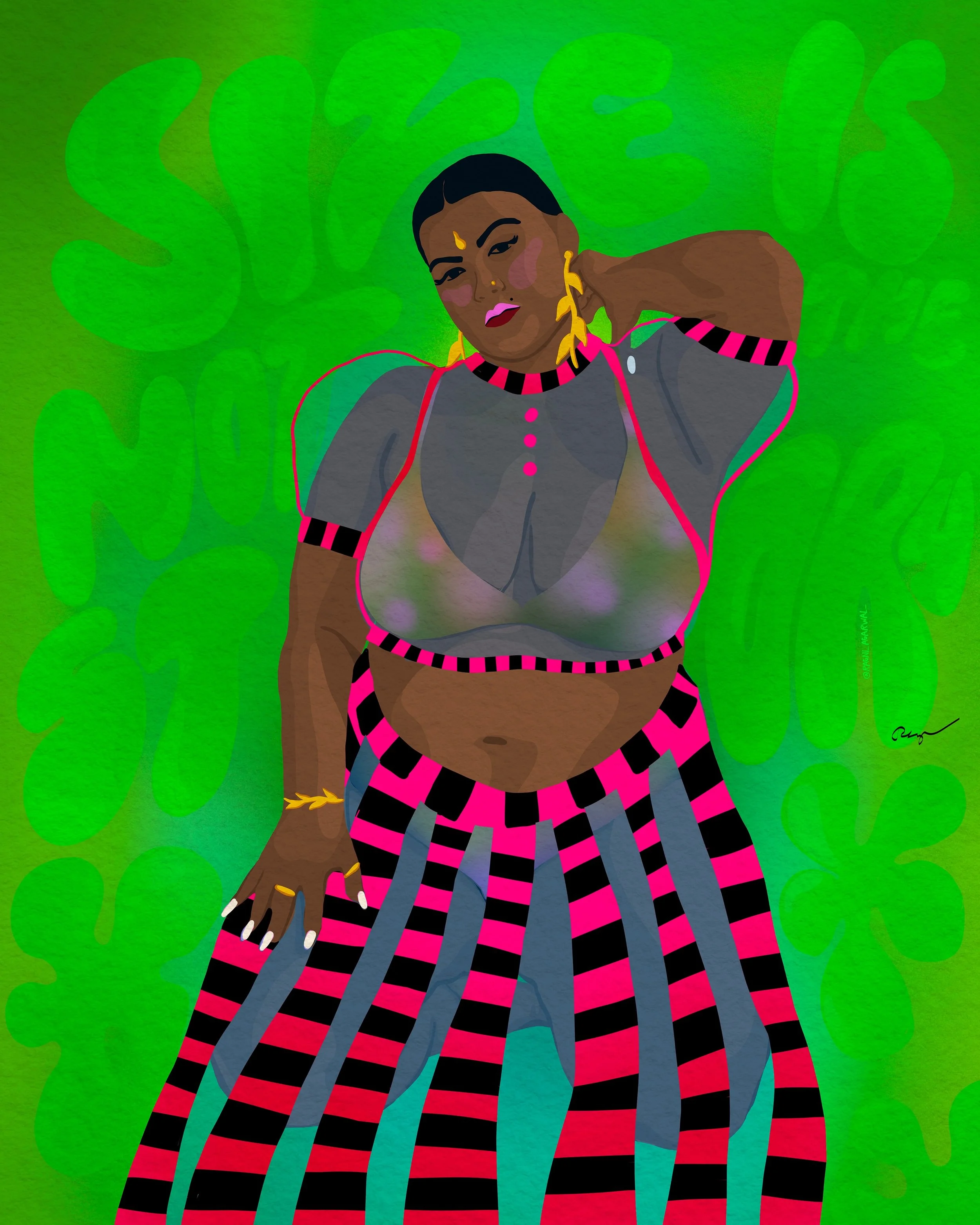 what happens if my body isn&rsquo;t the main character of my life? what happens if it gets to simply be the vessel carrying me through it? it&rsquo;s the setting not the plot. 
i created size is not the story in 2023 as reminder that your size doesn&
