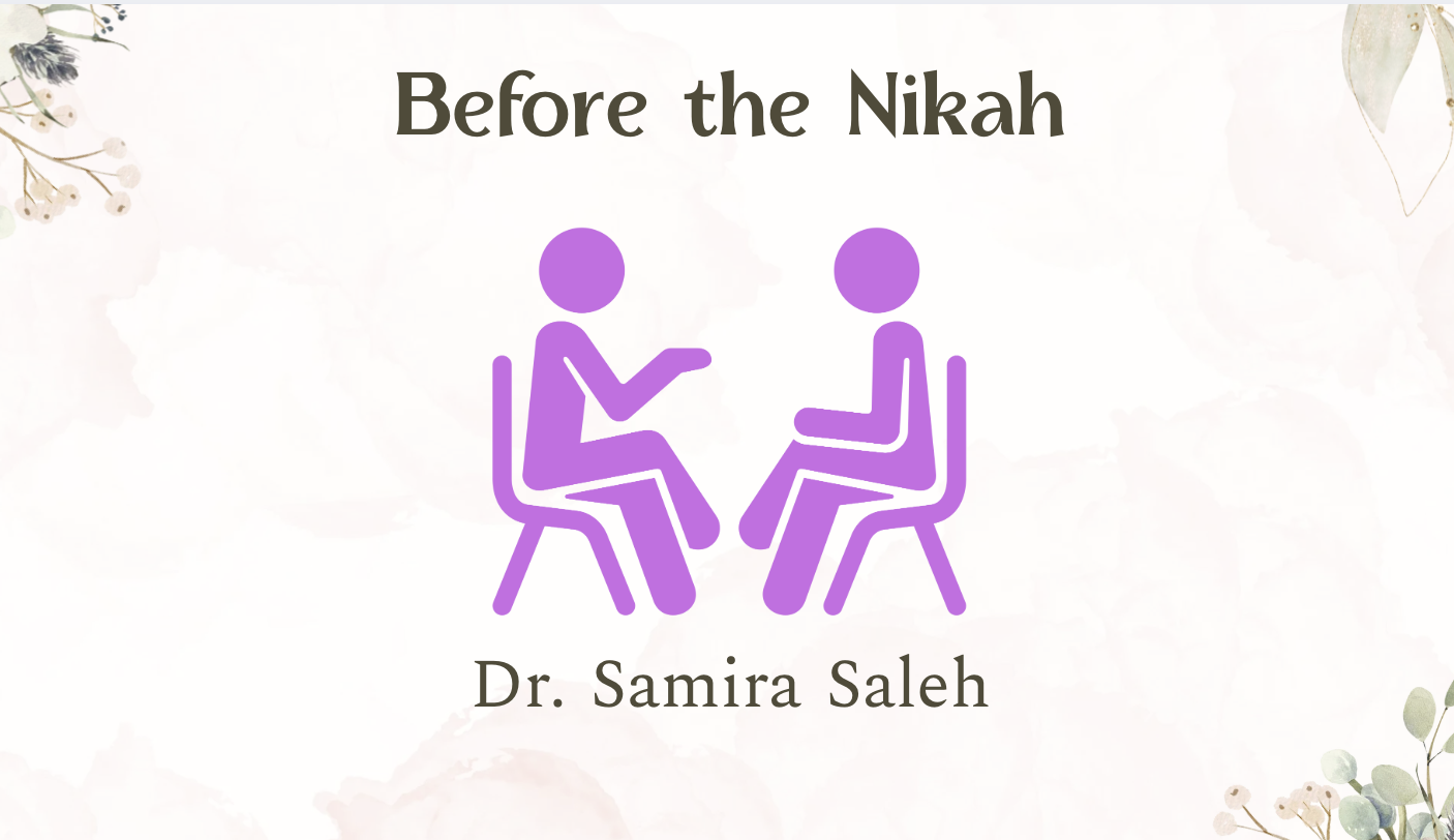 Before the Nikah: One on one consultation