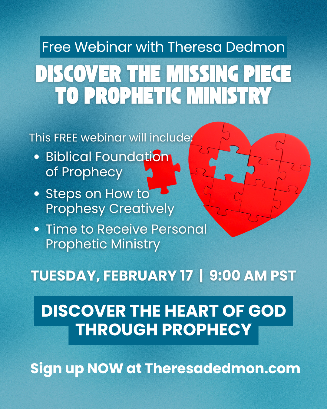 Free Webinar: Discover The Missing Piece To Prophetic Ministry