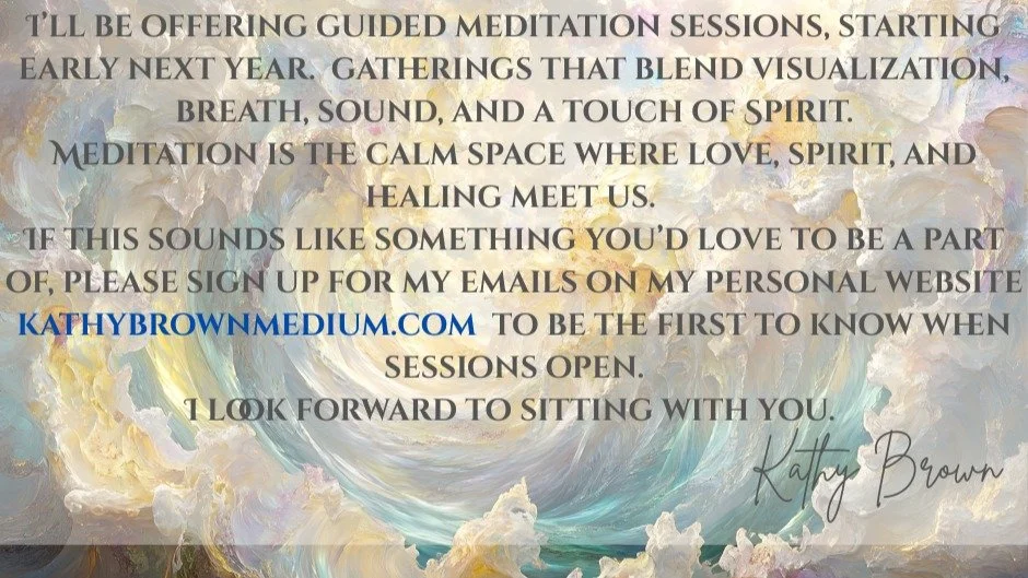 💖I'm really excited to share something I've been working on quietly for a while now. I'll be offering guided meditation sessions, starting early next year. Gatherings that blend visualization, breath, sound, and a touch of spirit. Meditation is the 