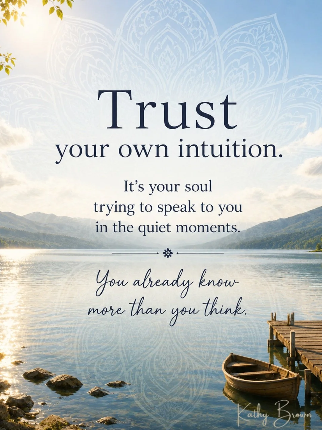 We spend so much time listening to everyone else that we sometimes forget to listen to ourselves.

Intuition isn't always super dramatic or in-your-face. Most of the time, it's a feeling, or a quiet knowing.

What has your intuition been trying to te
