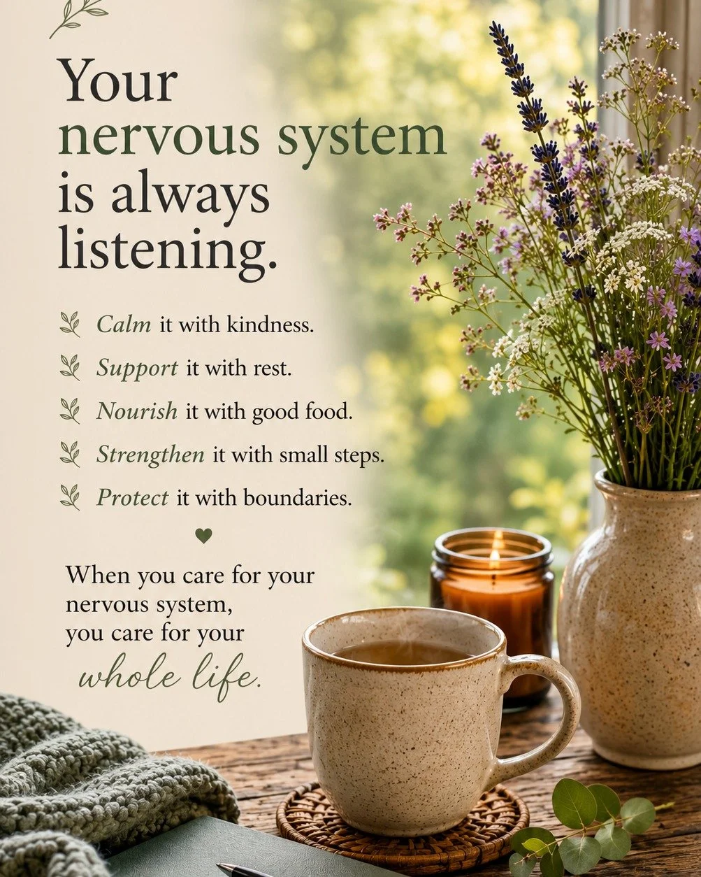 🌿Putting yourself first isn't selfish. It's choosing to care for the person who carries you through every day.

#NervousSystem #SelfCare #DailyReminder #KathyBrownMedium