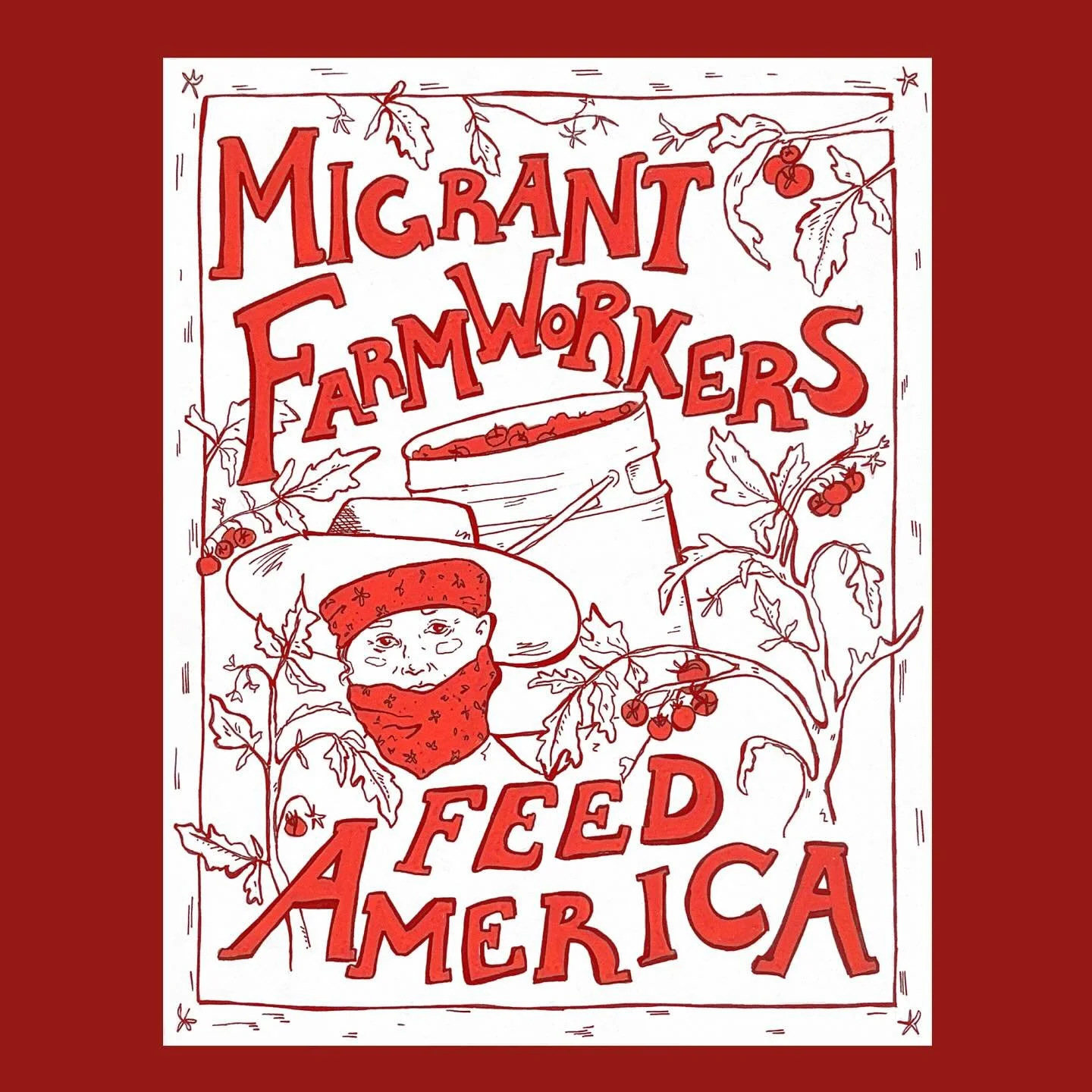 1. I dont need to explain all the ways that what is happening is wrong. But here is a reminder: MIGRANT FARMWORKERS FEED AMERICA. Feel free to share this poster, print it, take it to your local protest, etc. etc. It's yours to use. Theres a download 