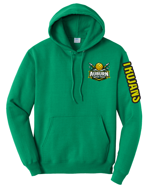 Green Trojan Water Polo logo Hoodie