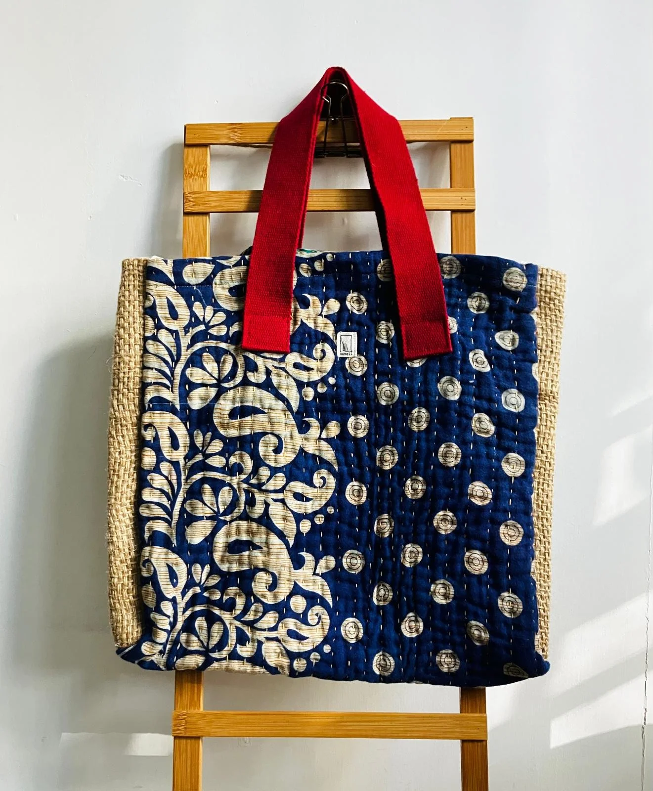 Kantha x coffee sack handbag